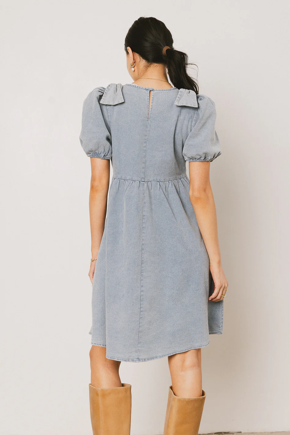 Archer Denim Mini Dress - FINAL SALE - Image 5