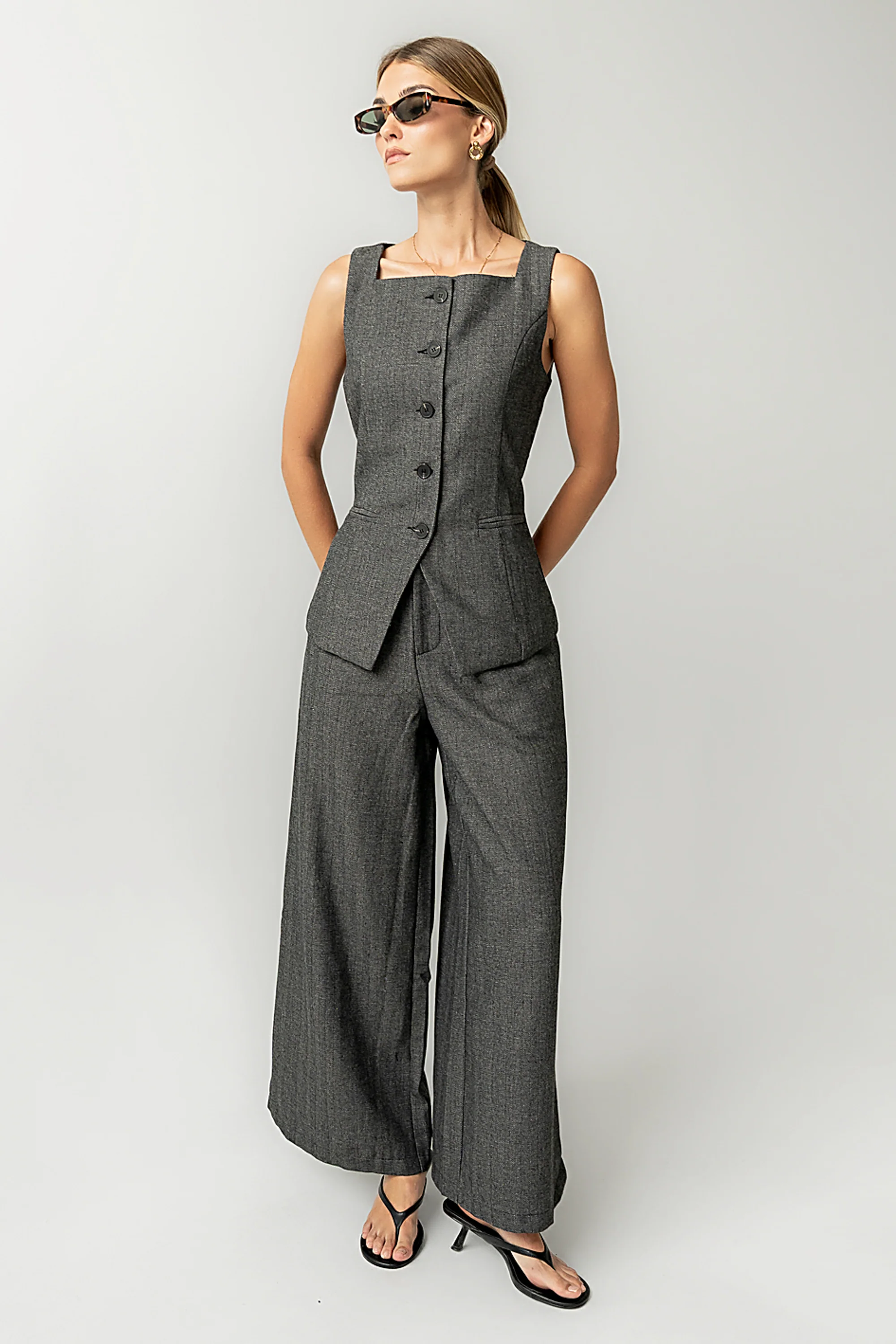 Arden Herringbone Vest - Image 6
