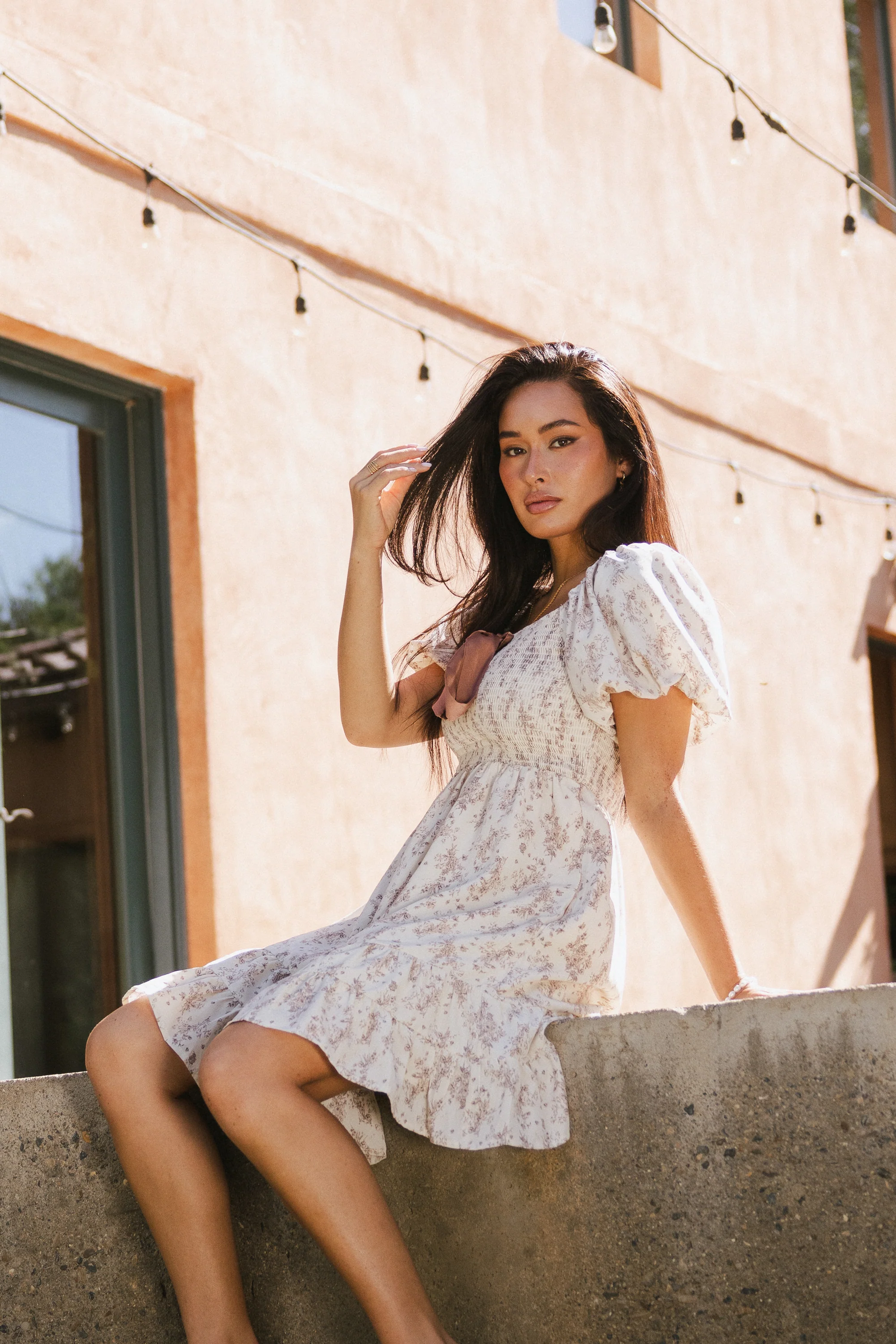 Ari Smocked Mini Dress - FINAL SALE - Image 6