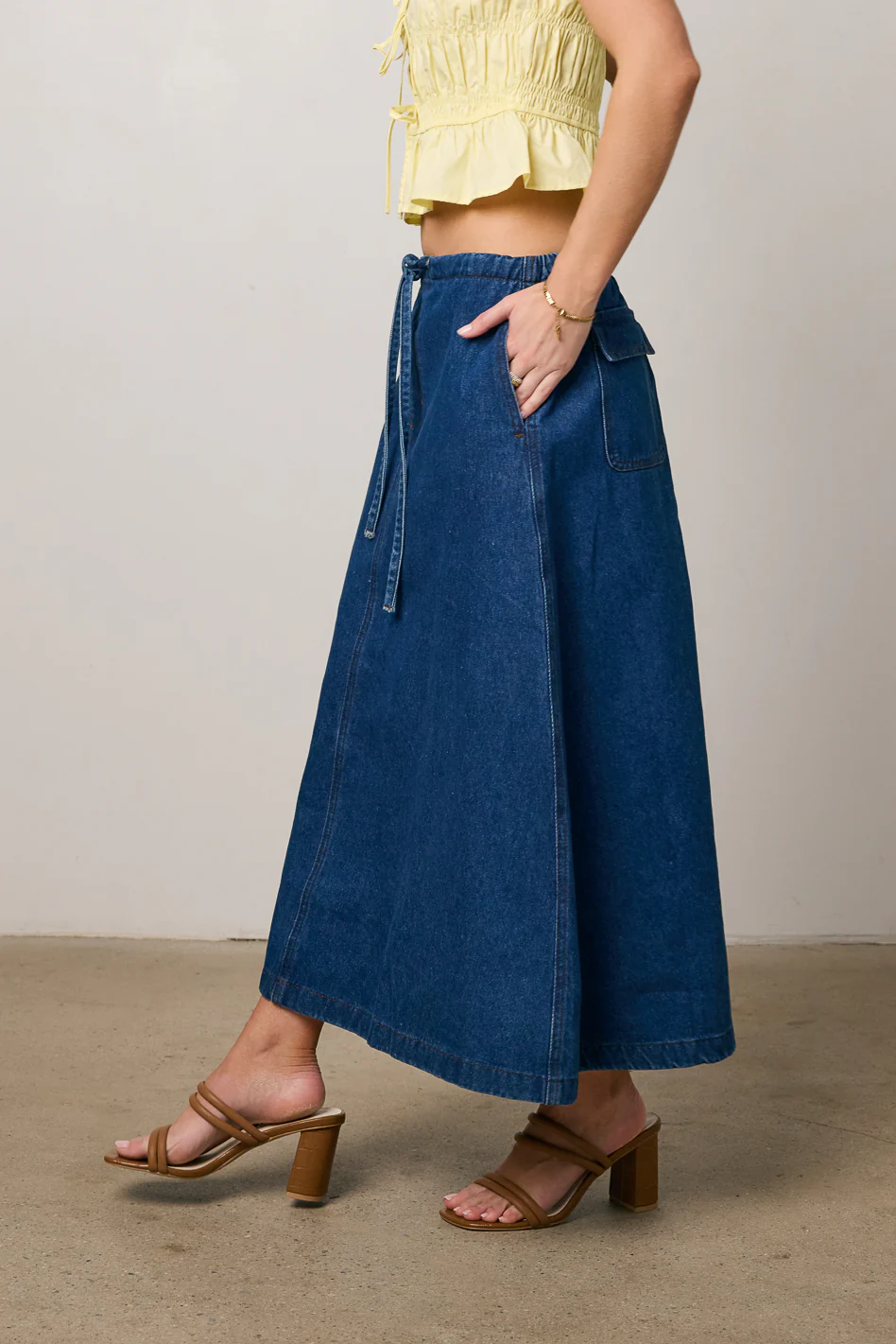 Arlo Denim Maxi Skirt - FINAL SALE - Image 6