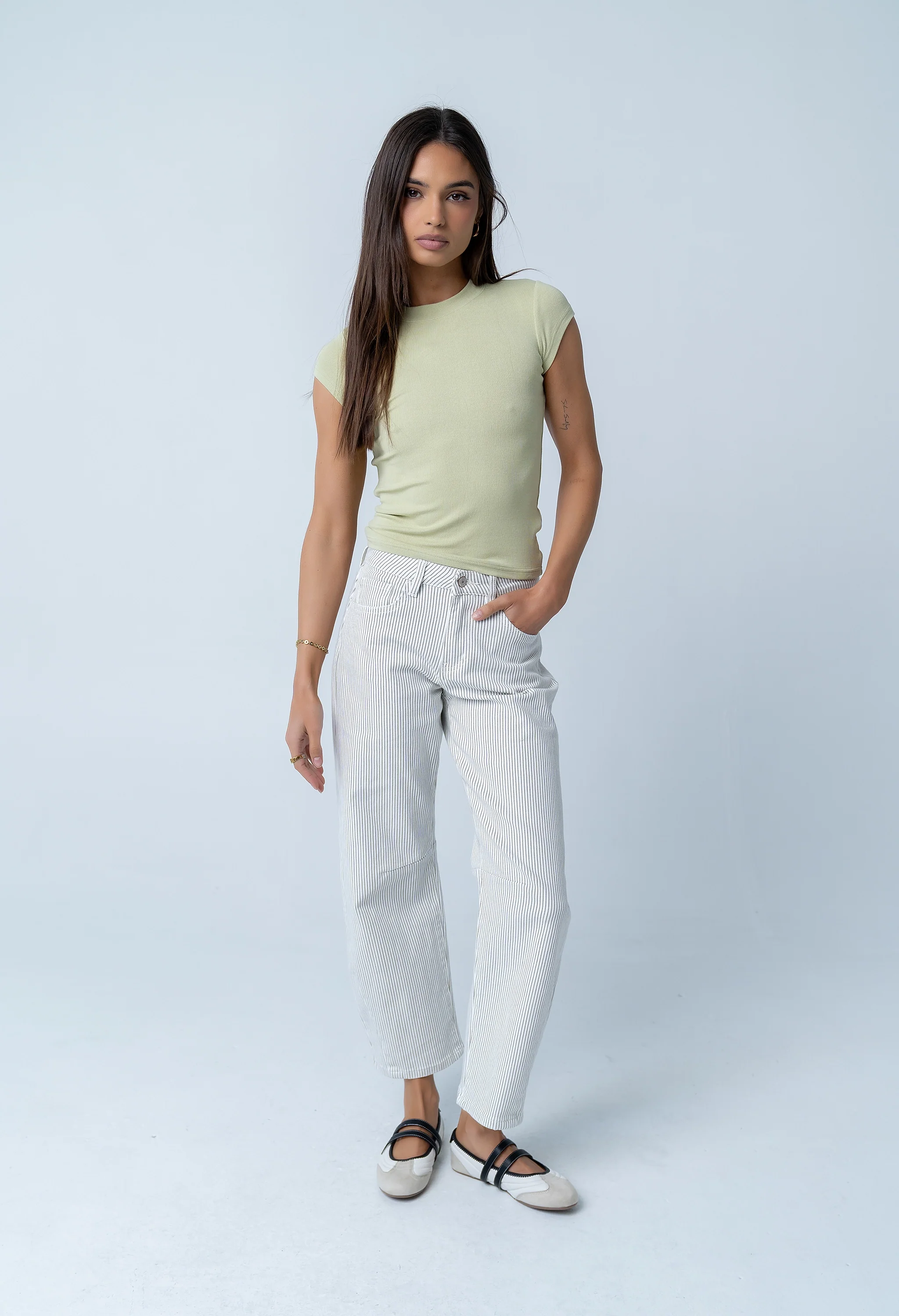Asher Ribbed Top in Sage - Image 5