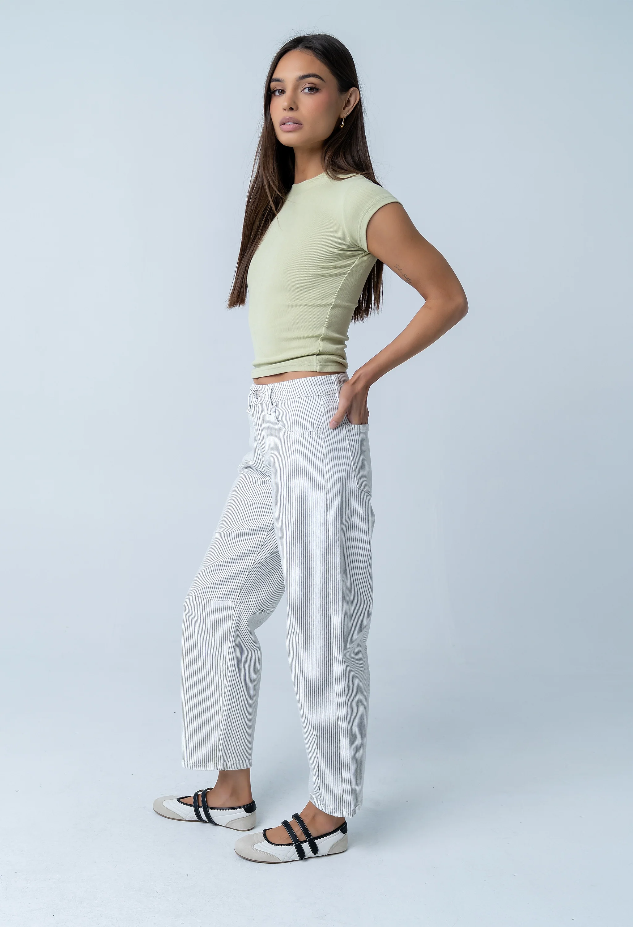 Asher Ribbed Top in Sage - Image 6