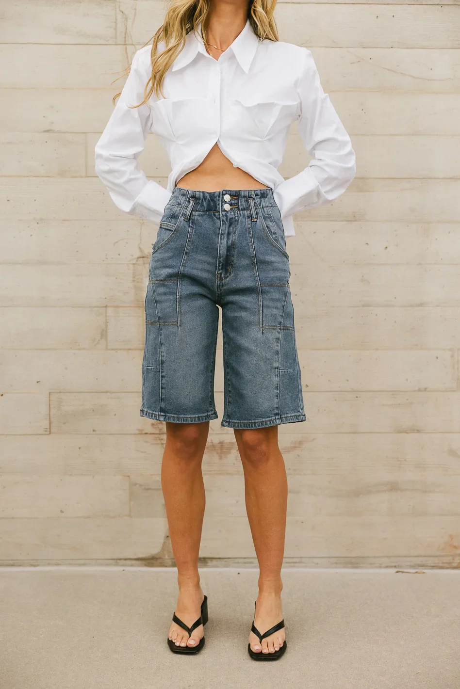 Ashtyn Denim Bermudas - FINAL SALE - Image 3