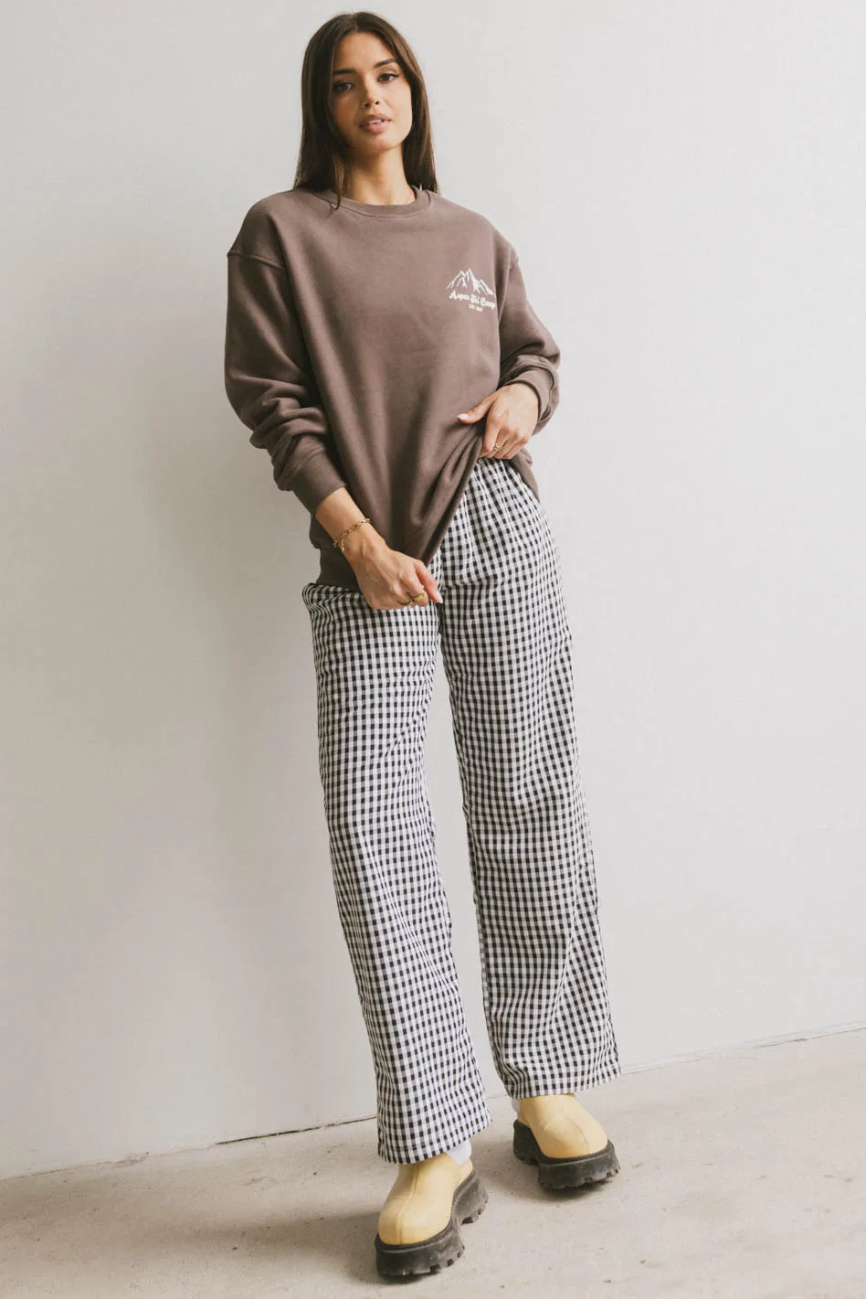 Aspen Ski Camp Crewneck in Brown - FINAL SALE - Image 5
