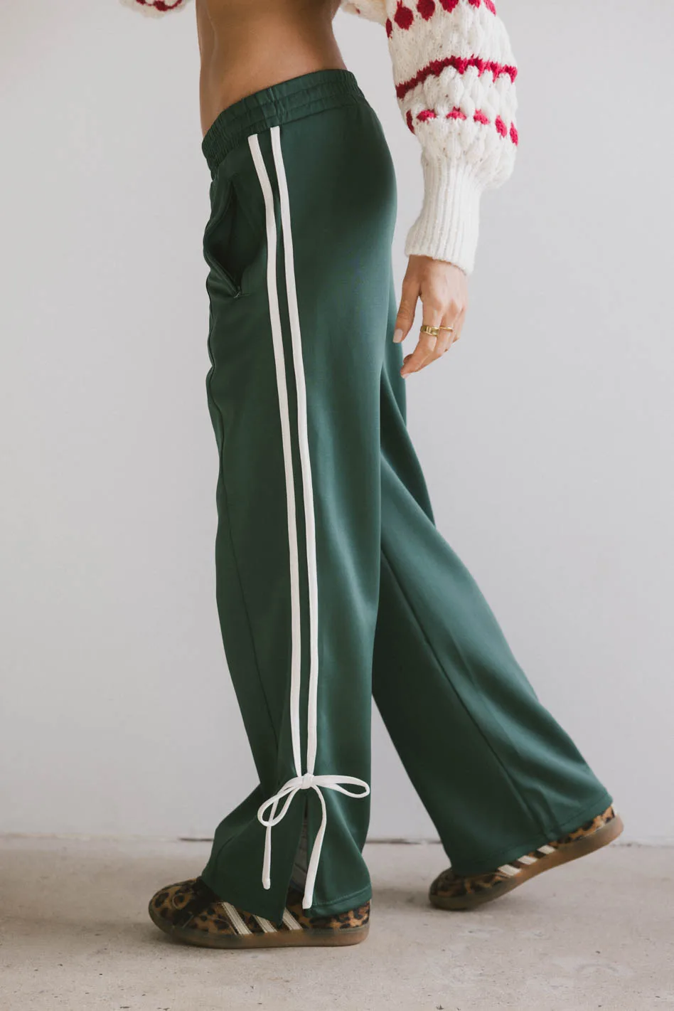 Astrid Track Pants in Green - FINAL SALE - Image 2