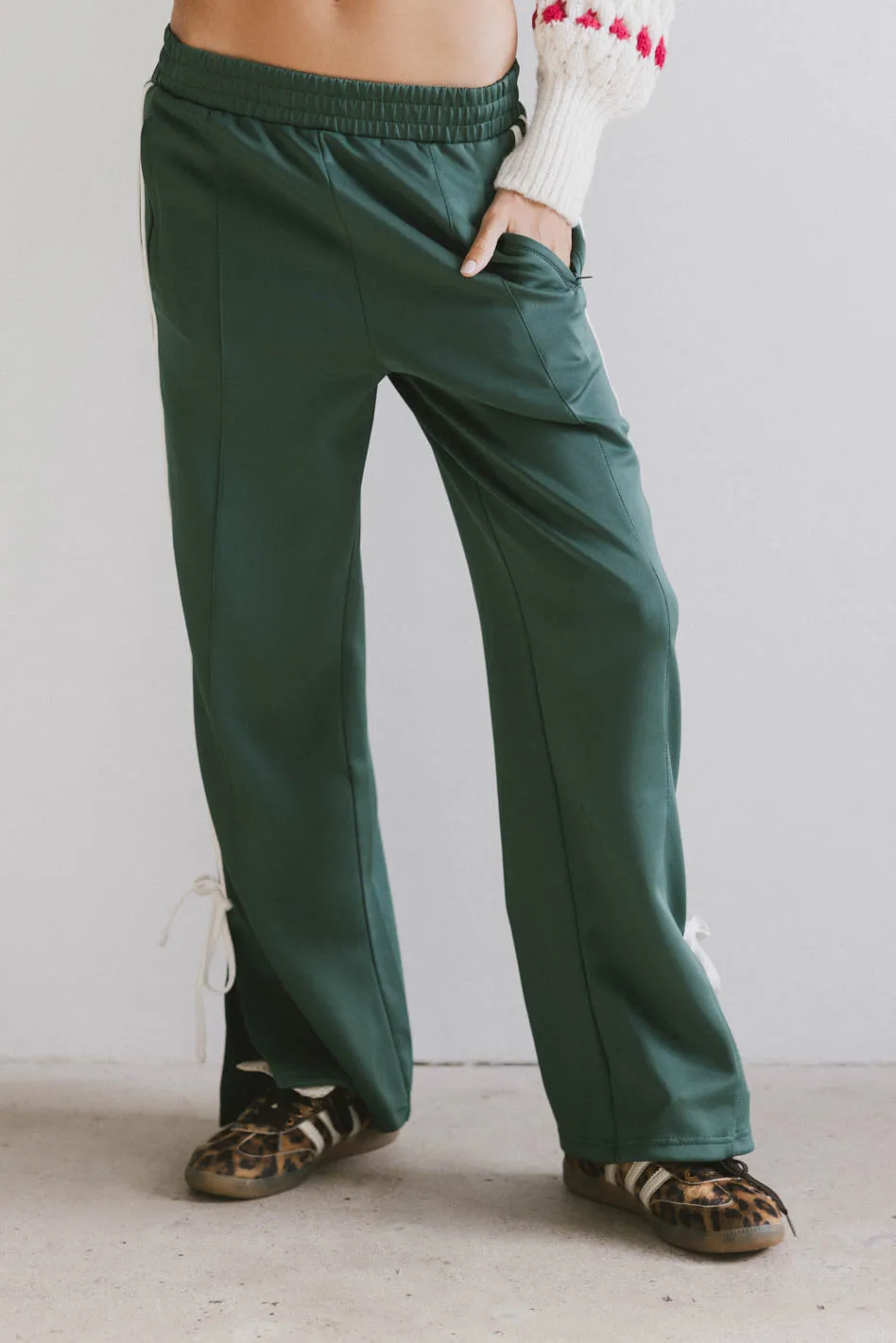 Astrid Track Pants in Green - FINAL SALE - Image 3