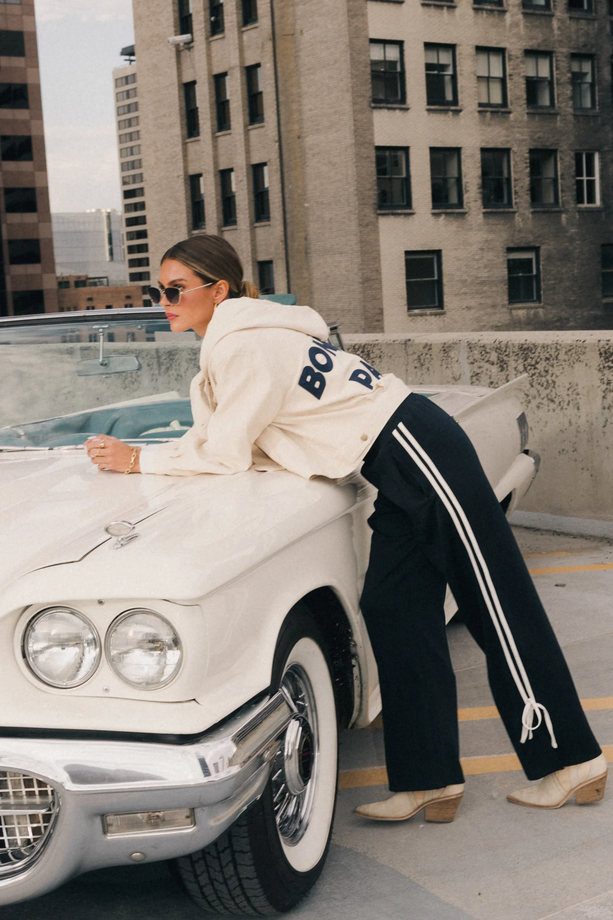 Astrid Track Pants in Navy - FINAL SALE - Image 2