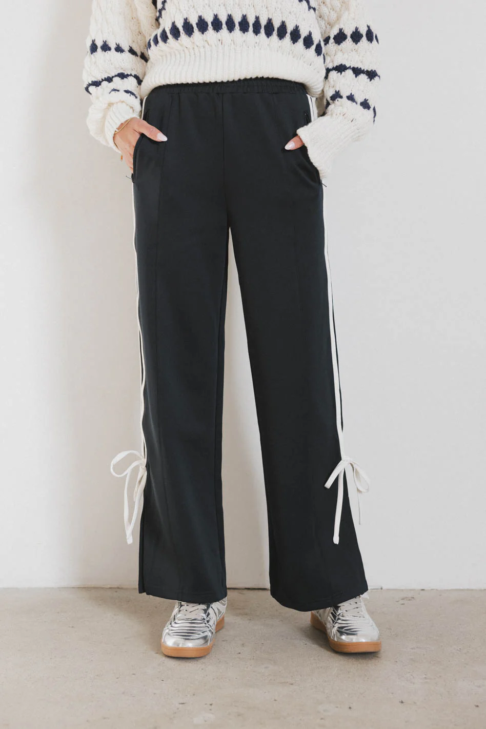 Astrid Track Pants in Navy - FINAL SALE - Image 5