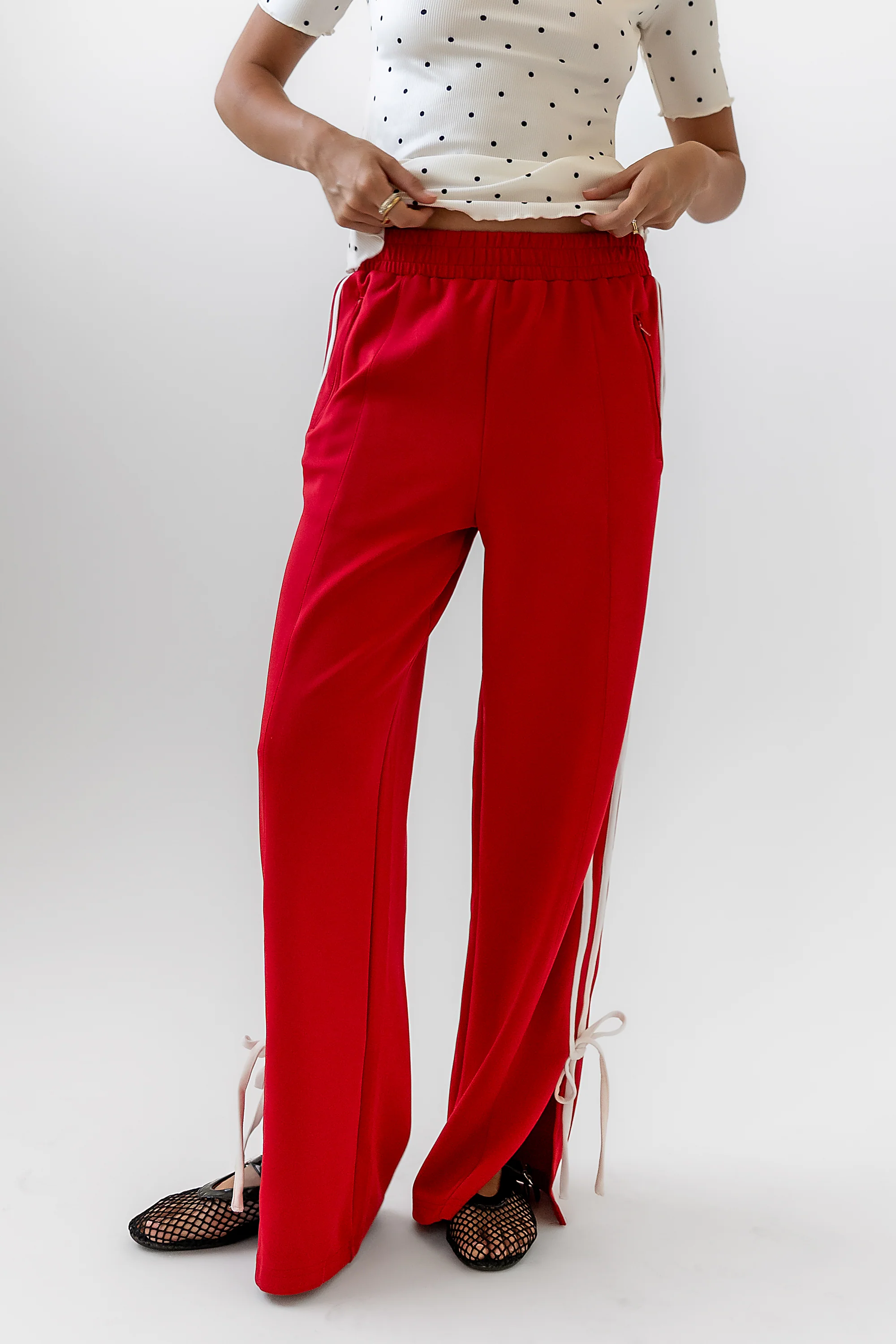Astrid Track Pants in Red - FINAL SALE - Image 7