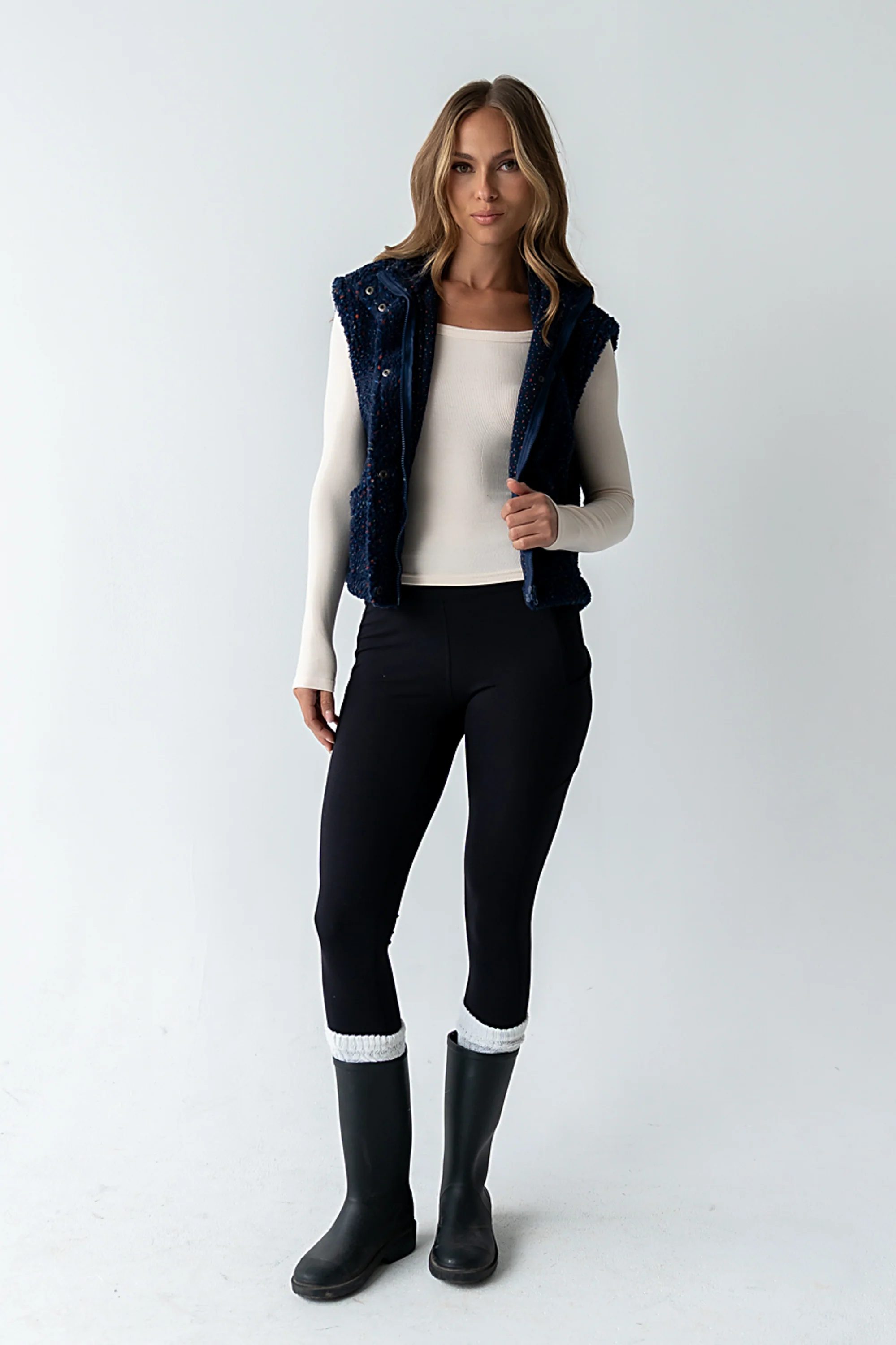 Audrey Ribbed Top in Ecru - Image 7