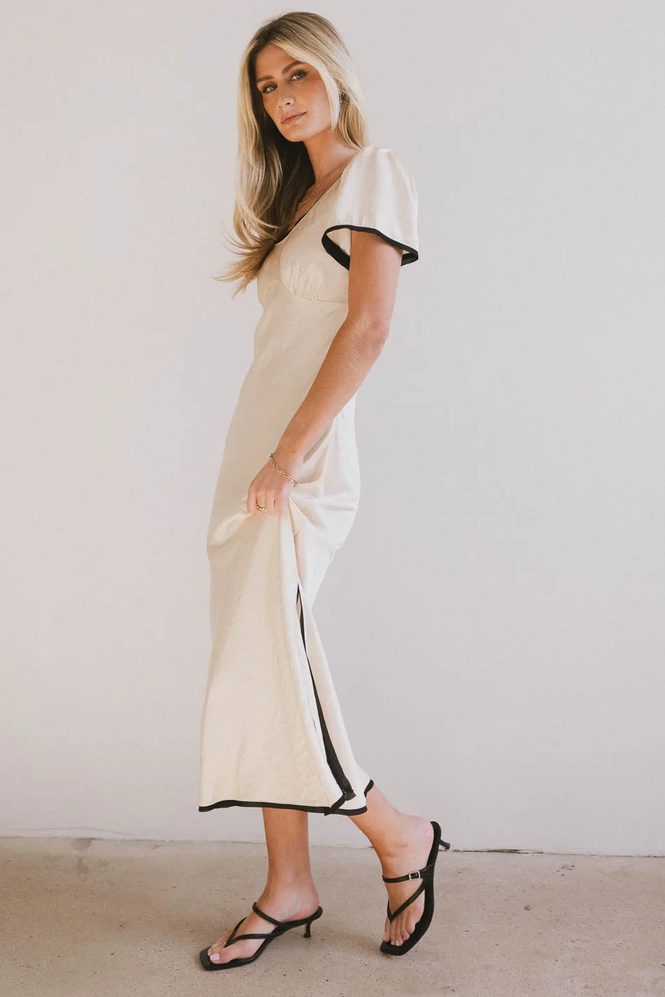 Austia Midi Dress in Ivory - Image 4