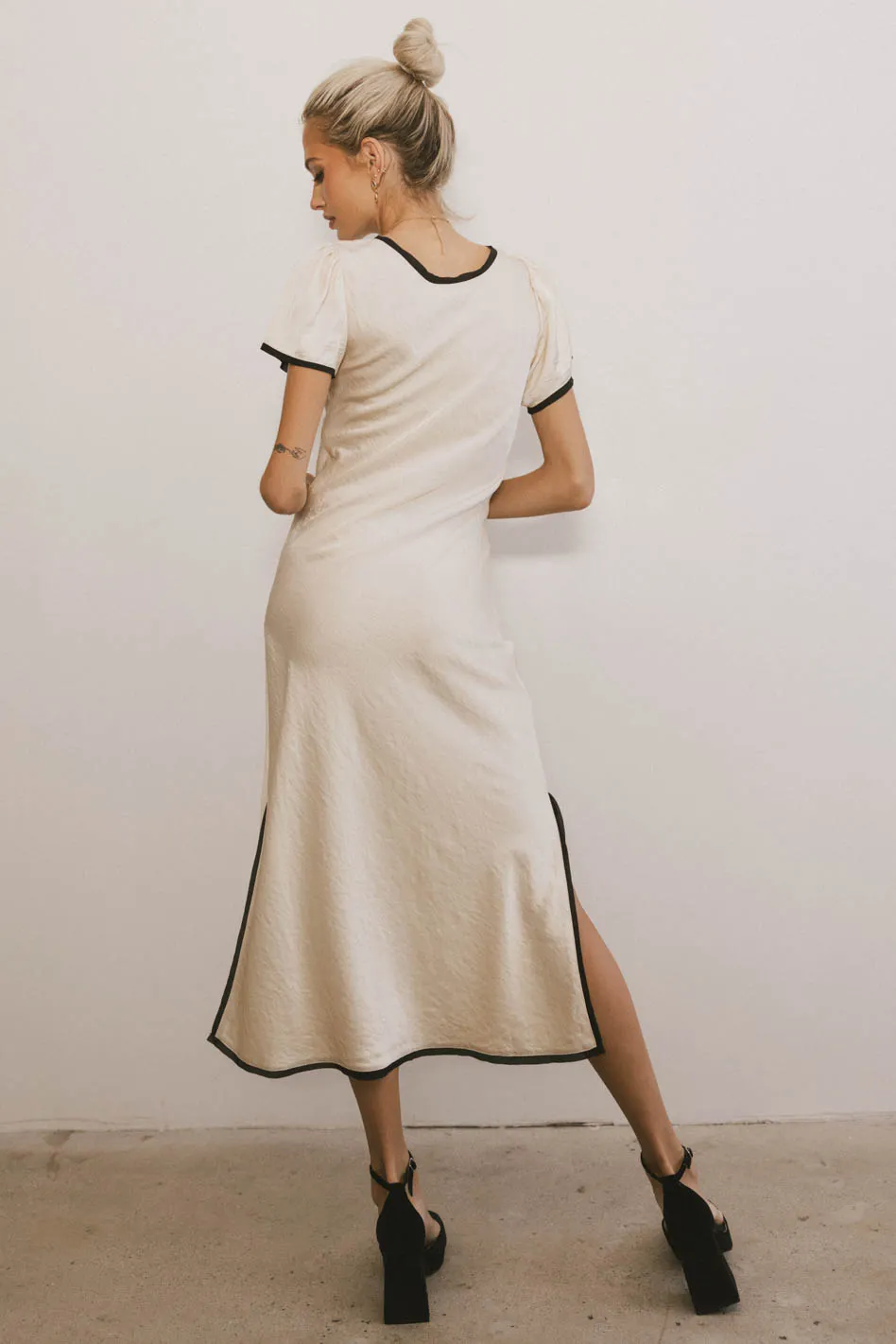Austia Midi Dress in Ivory - Image 9