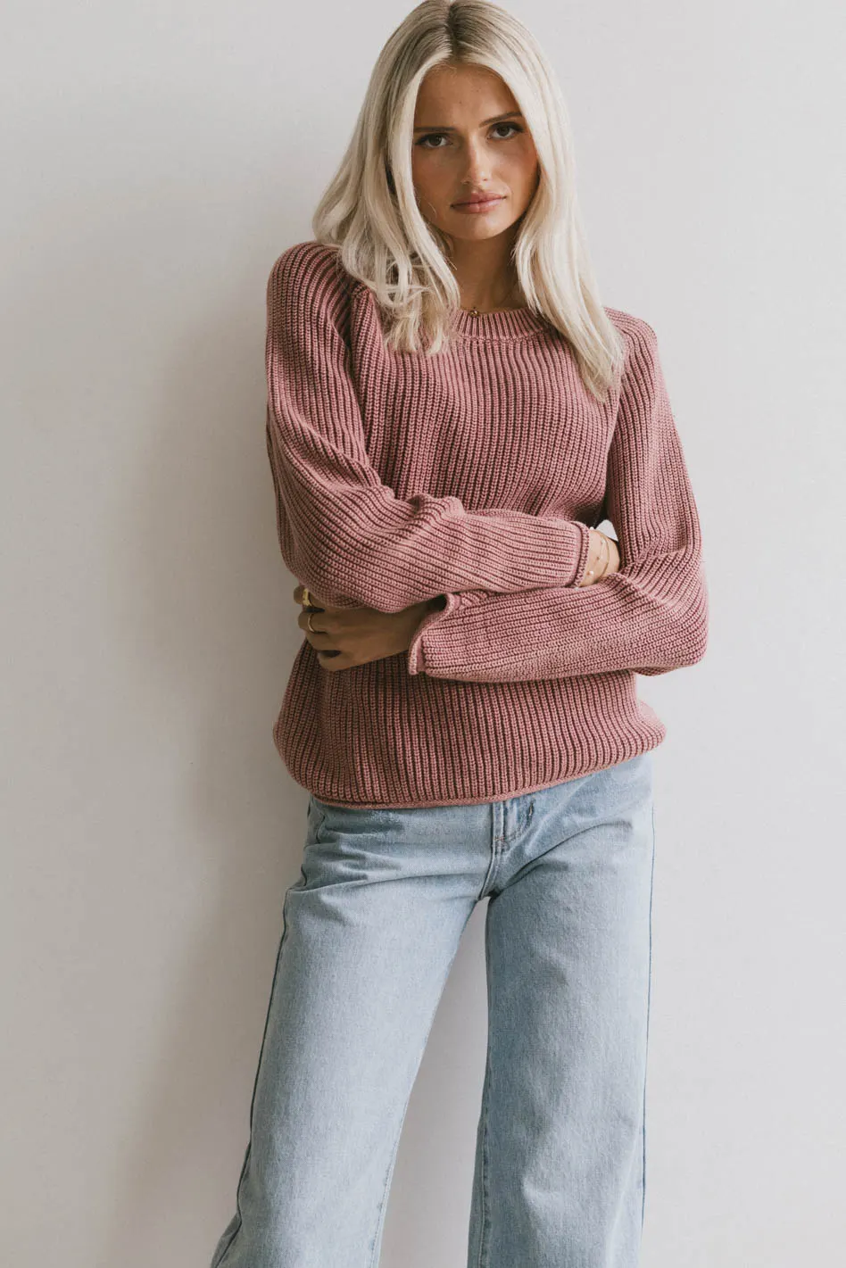 Aveline Knit Sweater in Red - FINAL SALE - Image 3