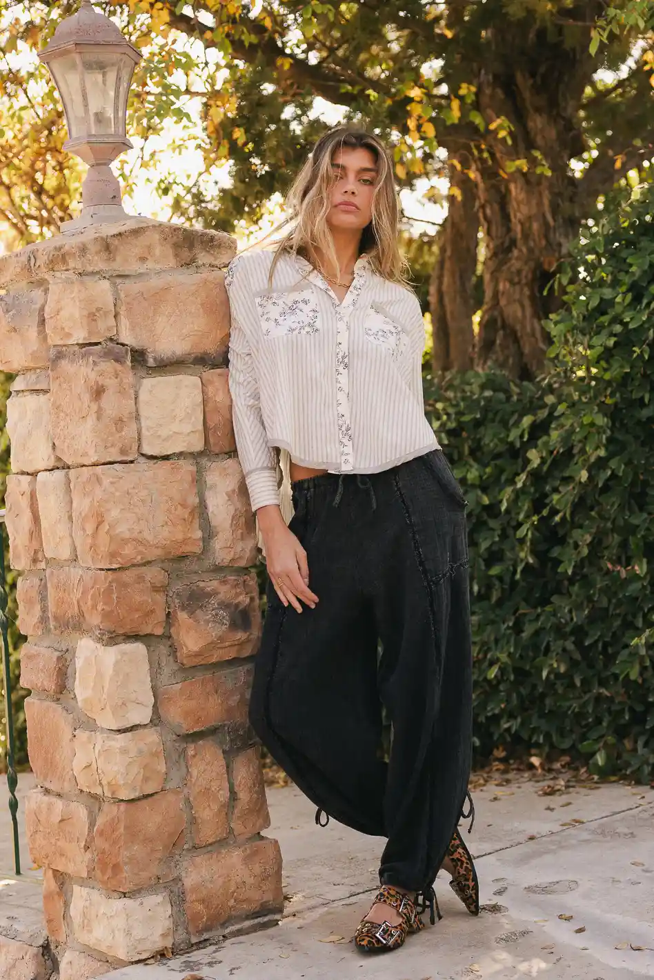 Avery Crinkle Joggers in Black - FINAL SALE - Image 2