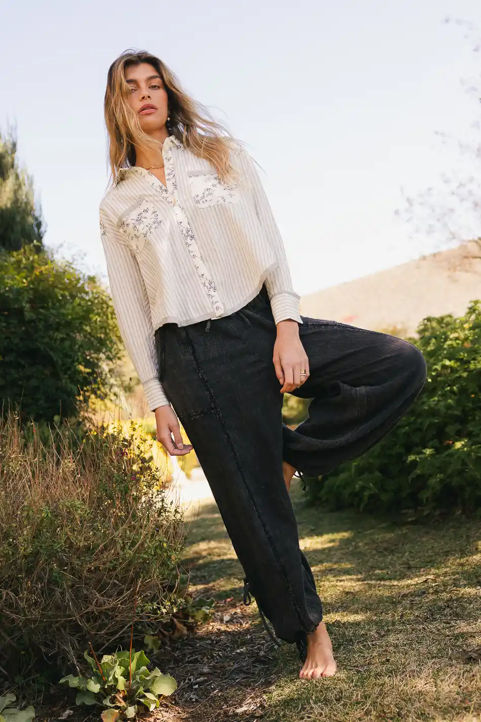 Avery Crinkle Joggers in Black - FINAL SALE - Image 4