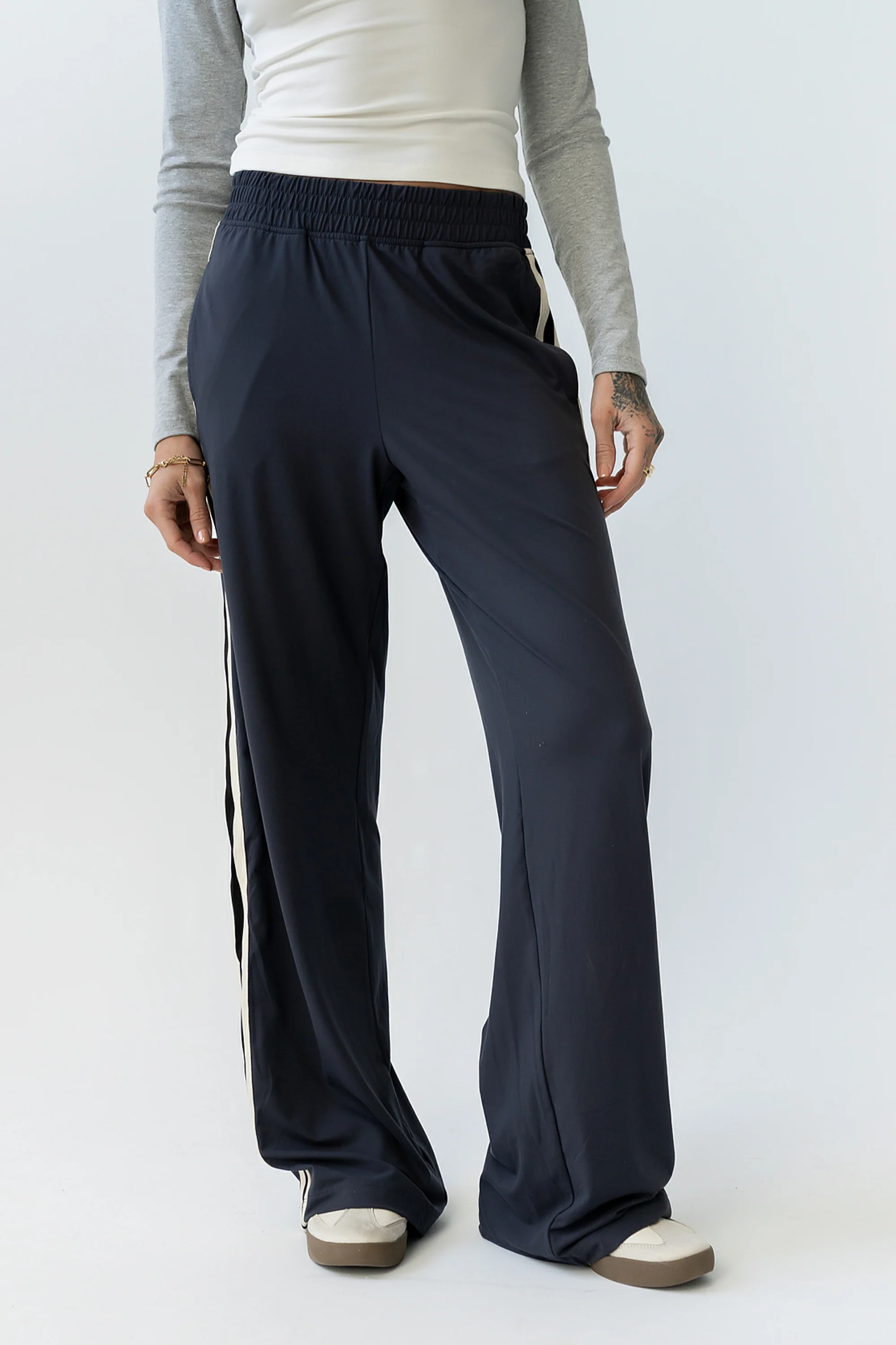 Avery Striped Pants in Charcoal - Image 6