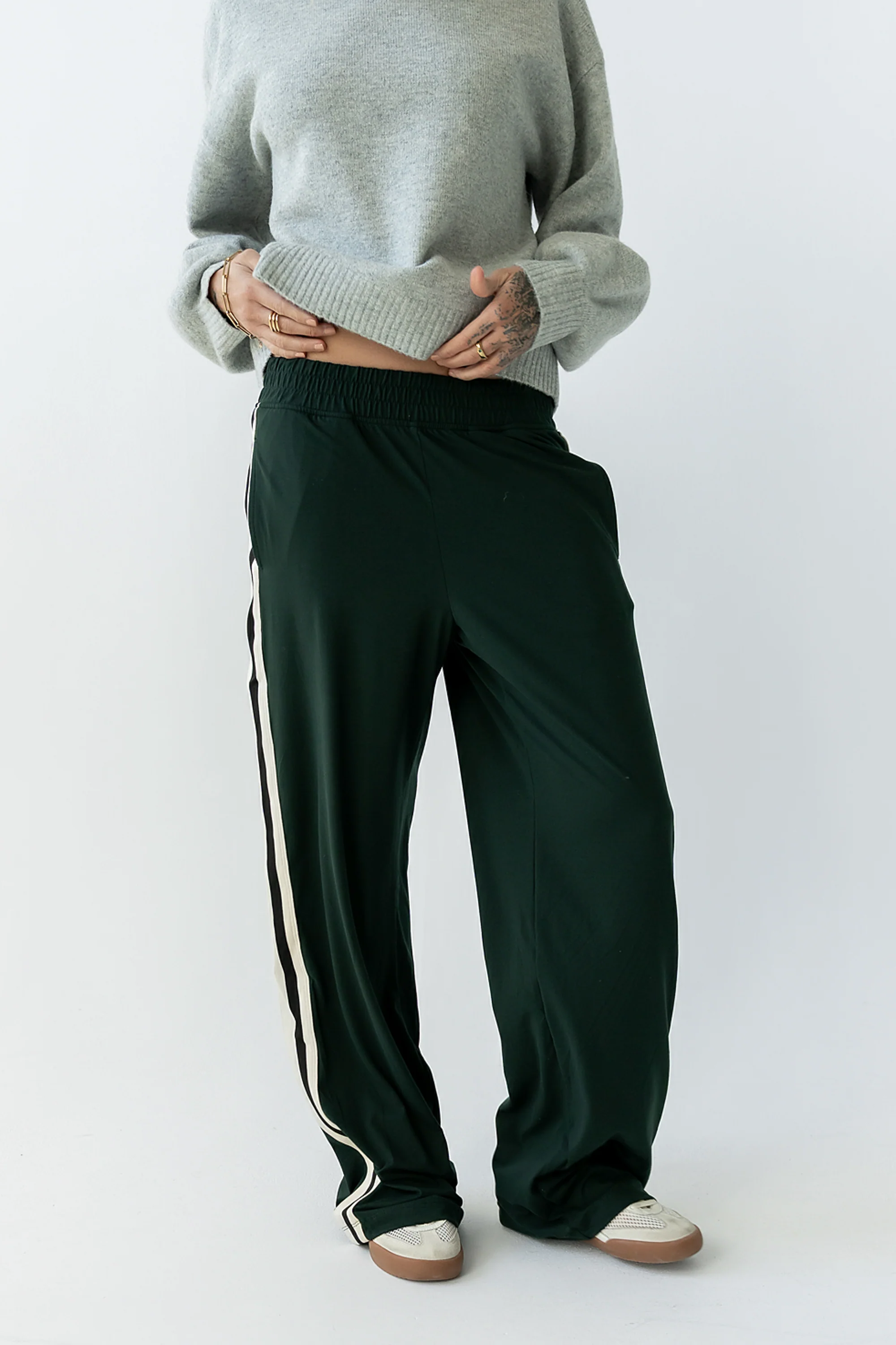 Avery Striped Pants in Green - FINAL SALE - Image 10