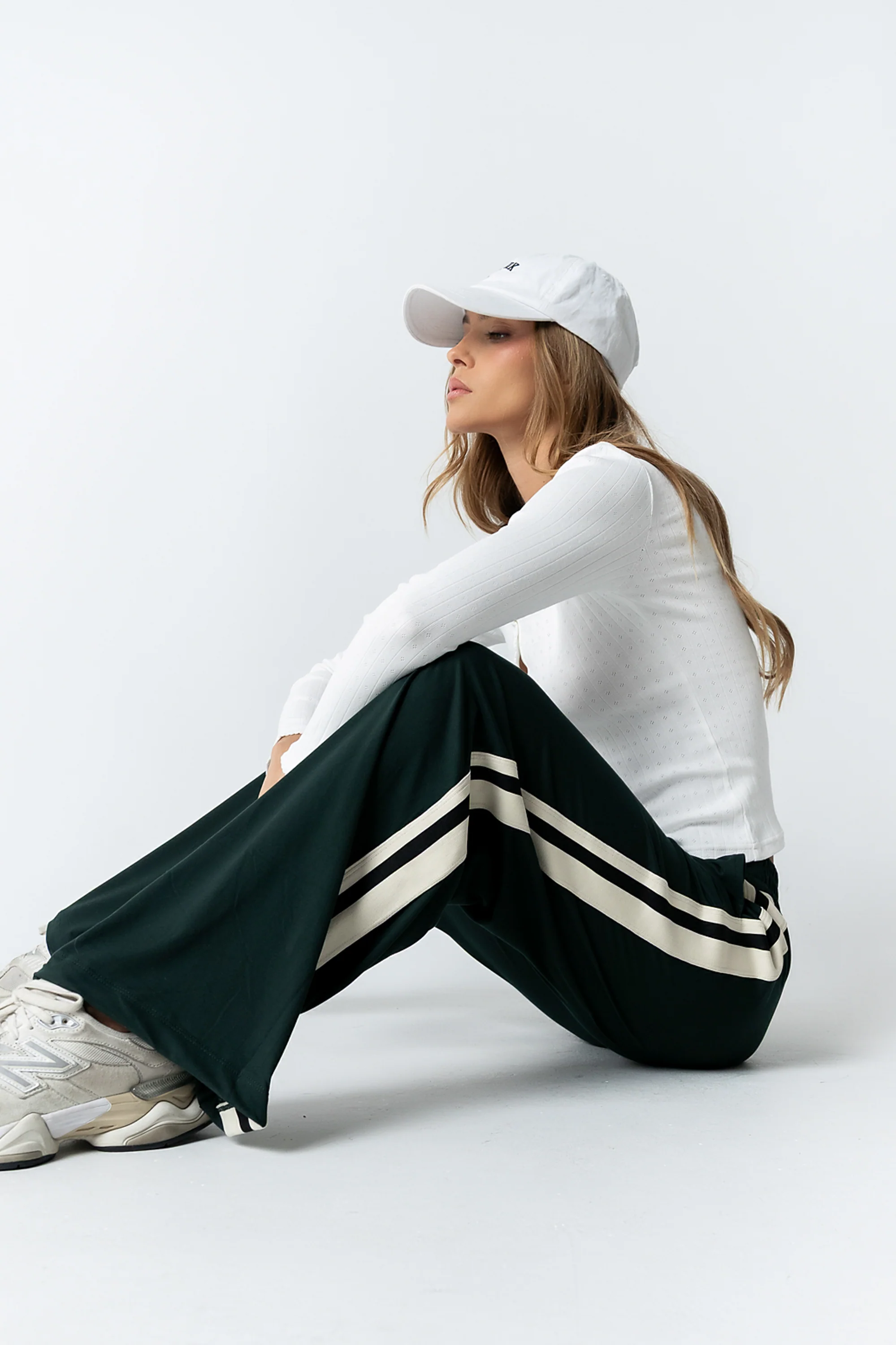 Avery Striped Pants in Green - FINAL SALE - Image 2