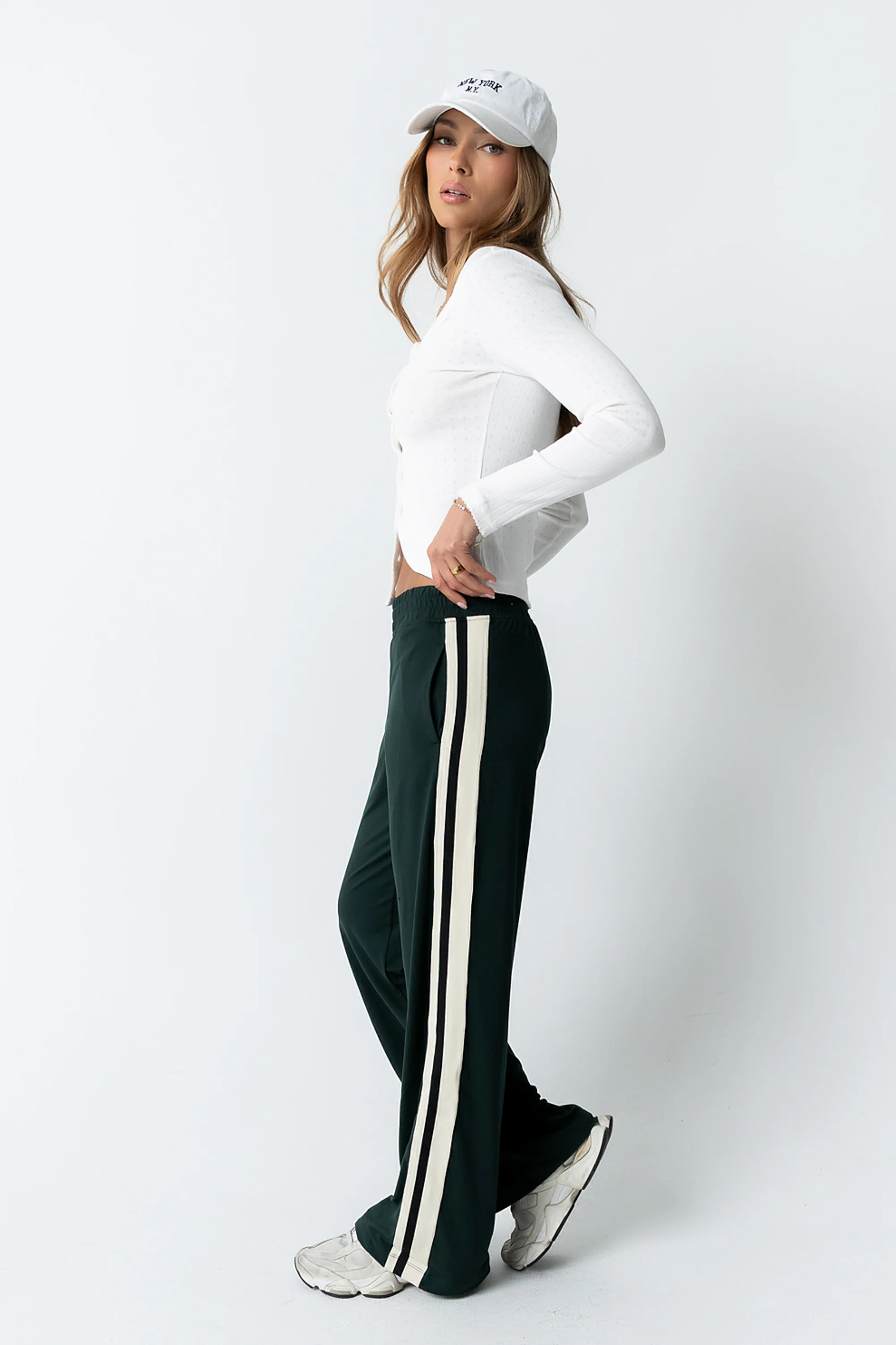 Avery Striped Pants in Green - FINAL SALE - Image 4
