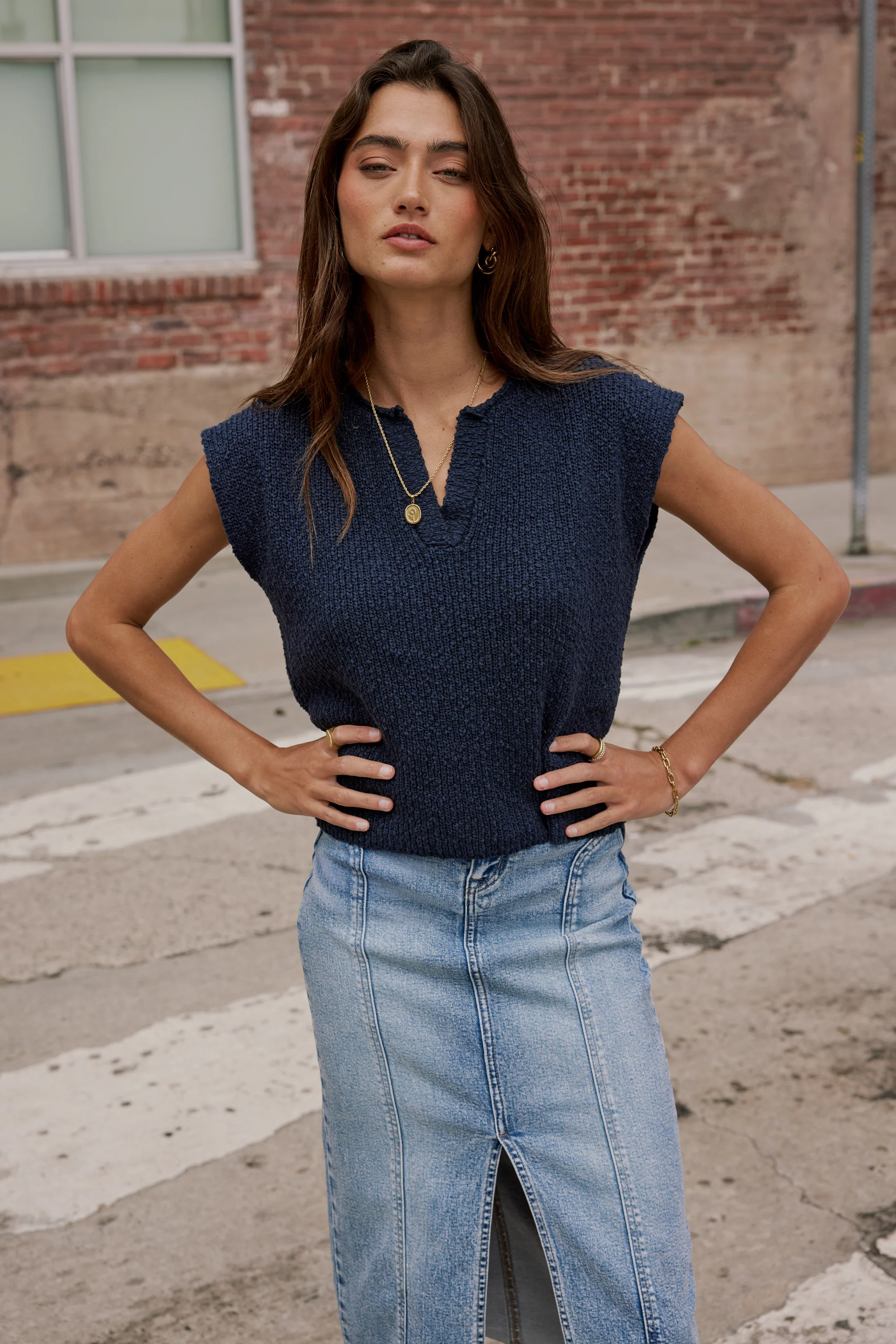 Aylin Sweater in Navy - FINAL SALE - Image 3