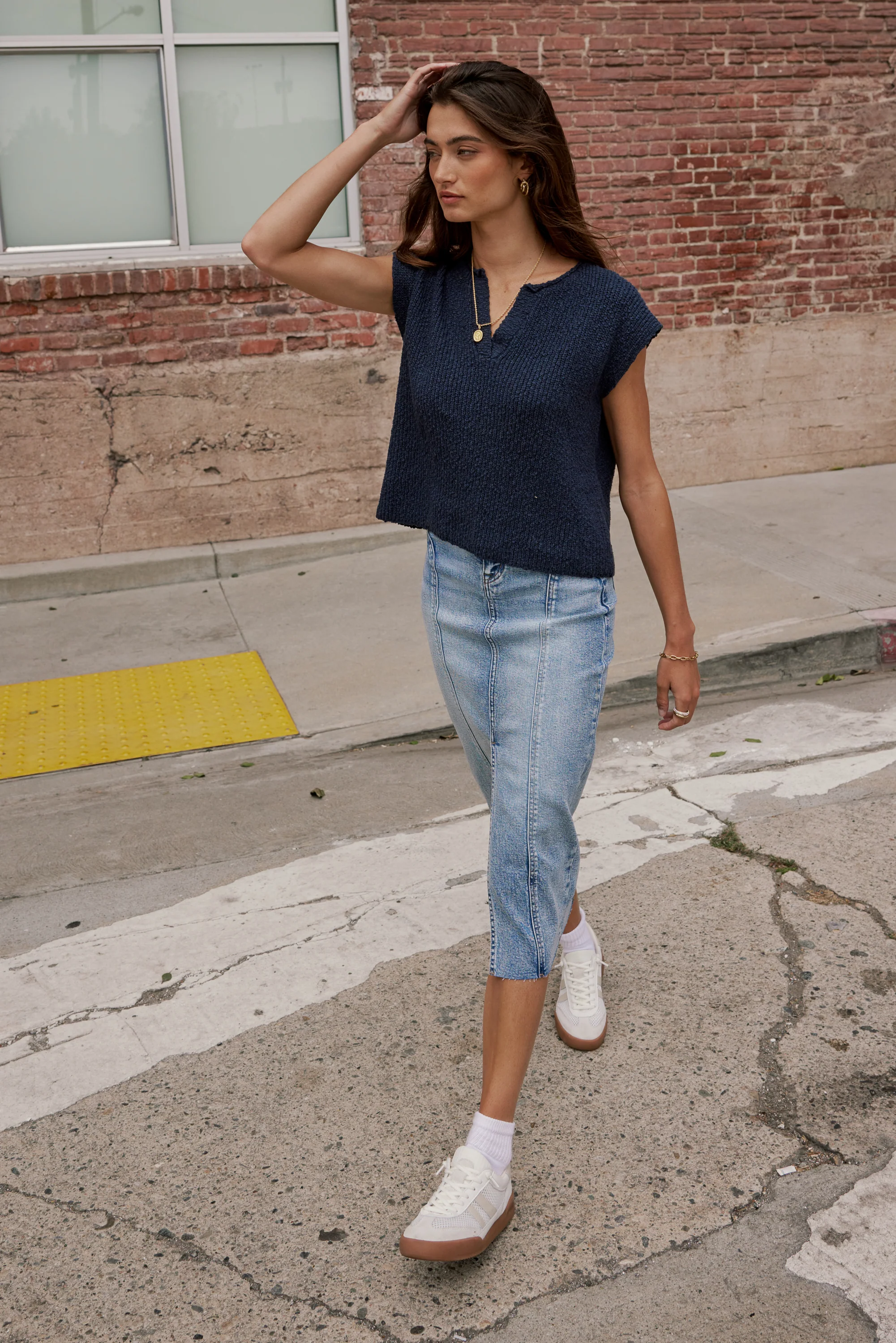 Aylin Sweater in Navy - FINAL SALE - Image 5
