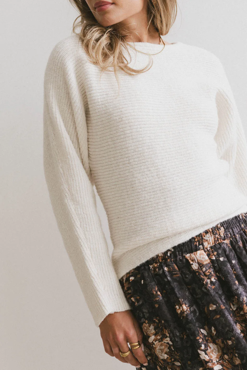 Azura Knit Sweater in Cream - FINAL SALE - Image 5