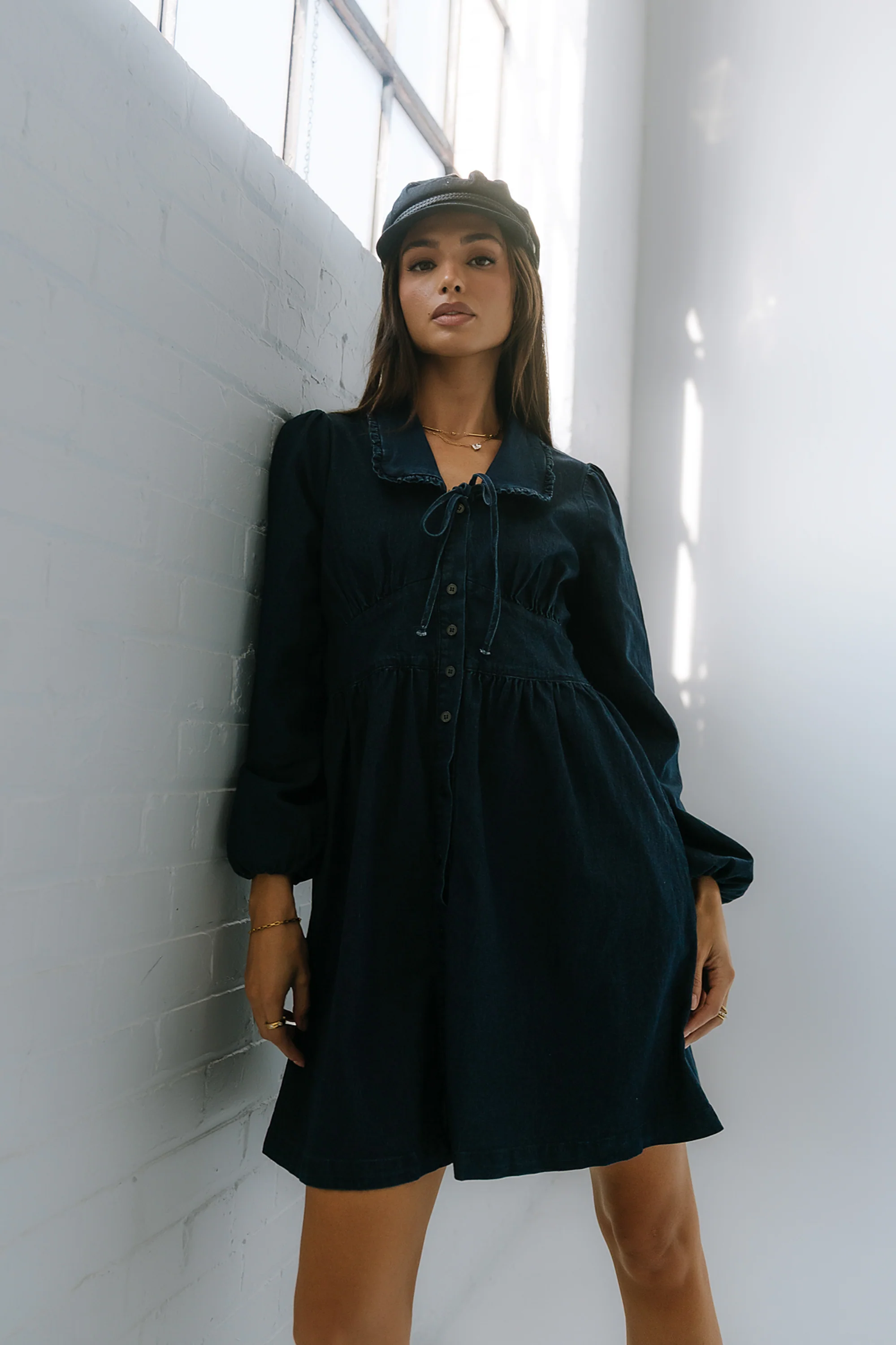 Baker Denim Mini Dress - FINAL SALE - Image 2