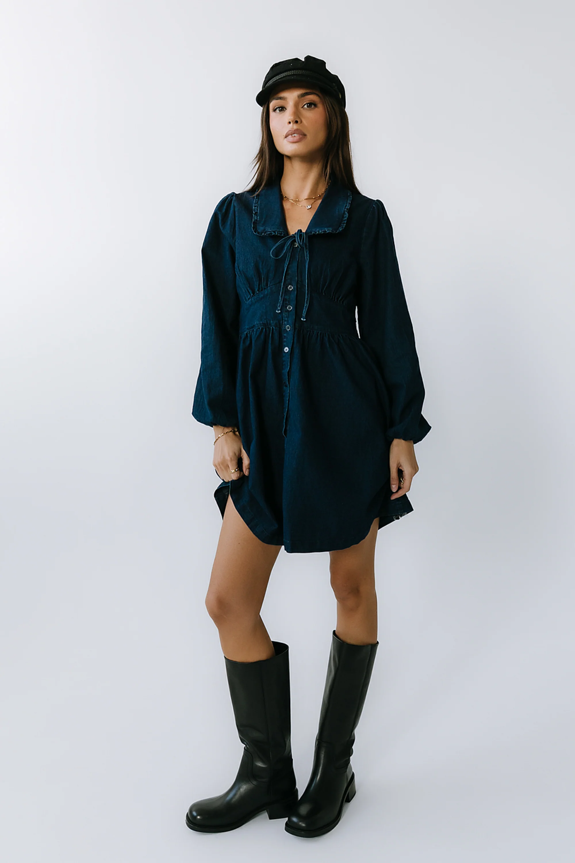 Baker Denim Mini Dress - FINAL SALE - Image 3