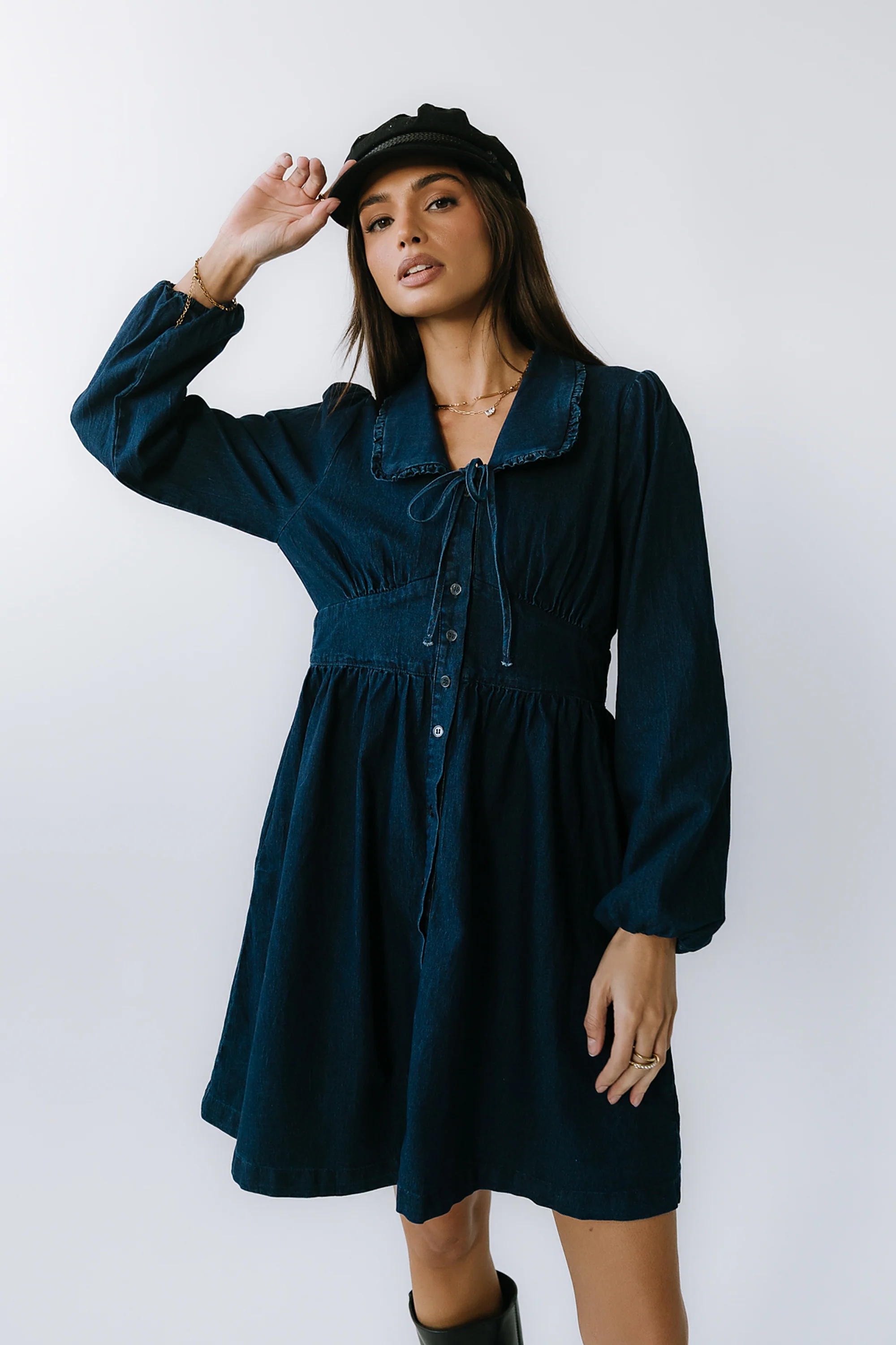 Baker Denim Mini Dress - FINAL SALE - Image 7