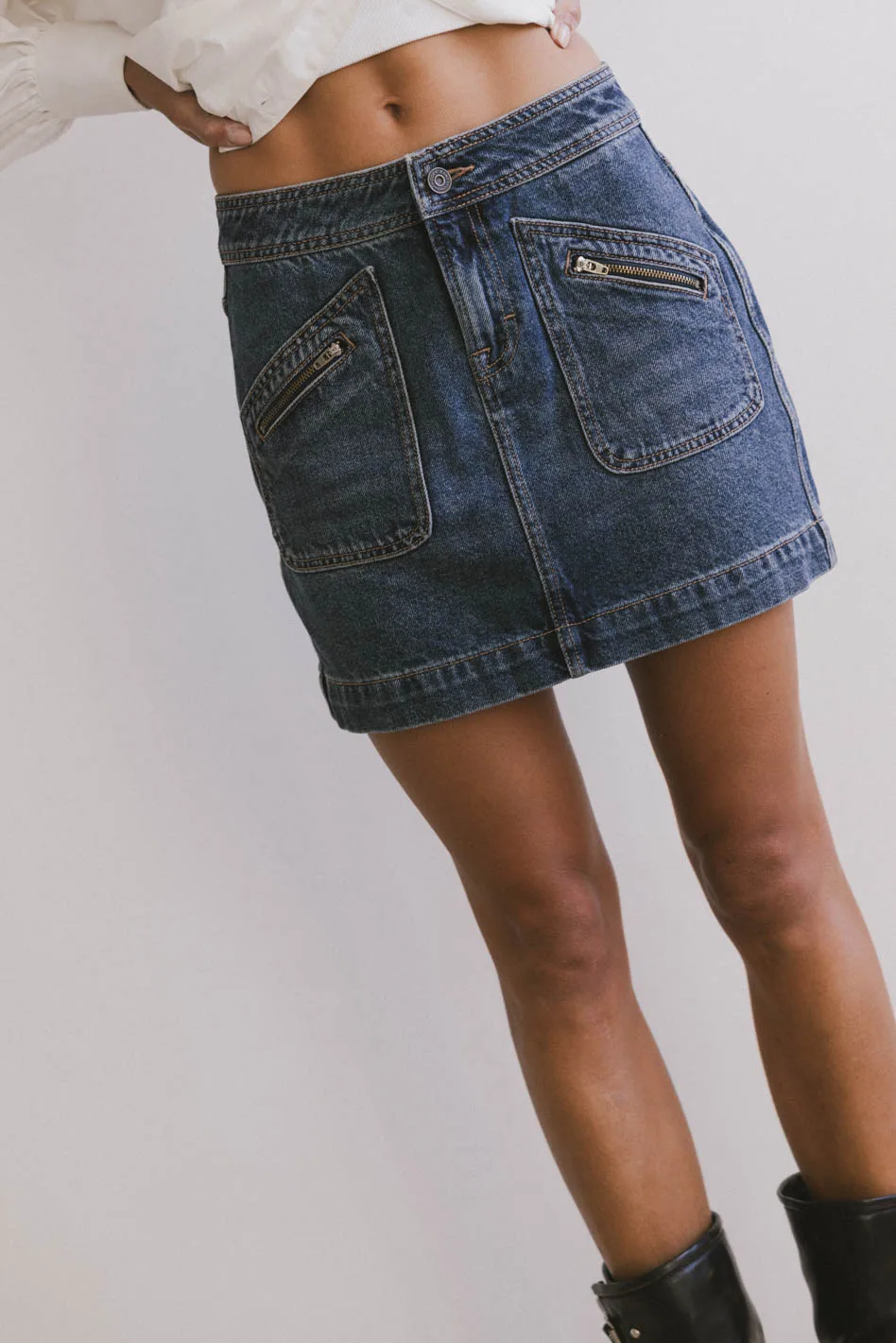 Bandri Denim Mini Skirt - FINAL SALE - Image 2