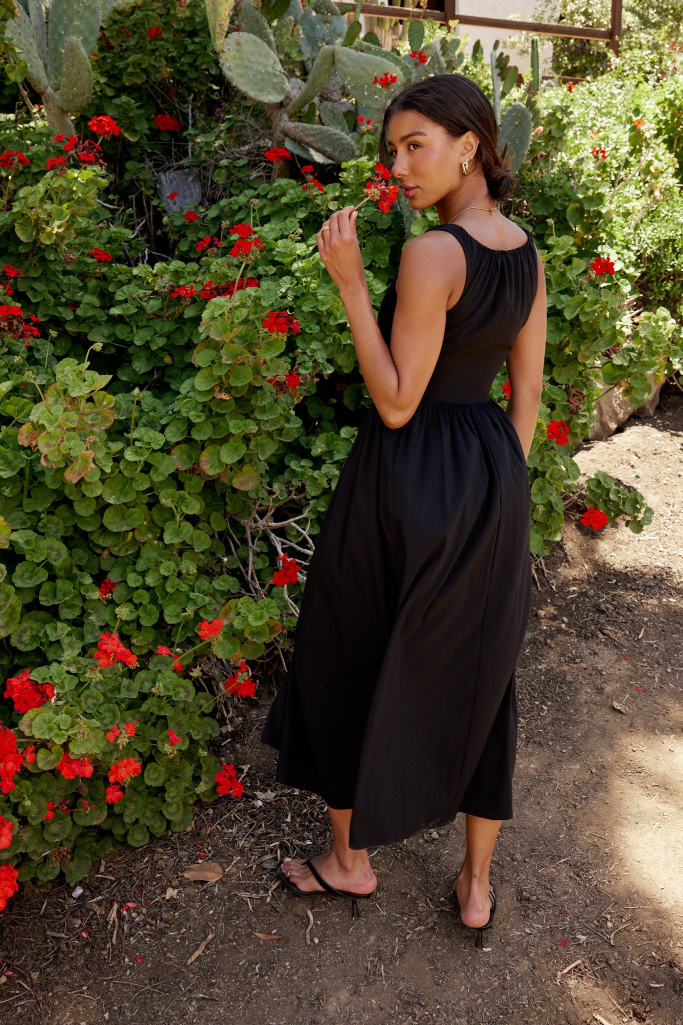 Barrett Midi Dress in Black - FINAL SALE - Image 2