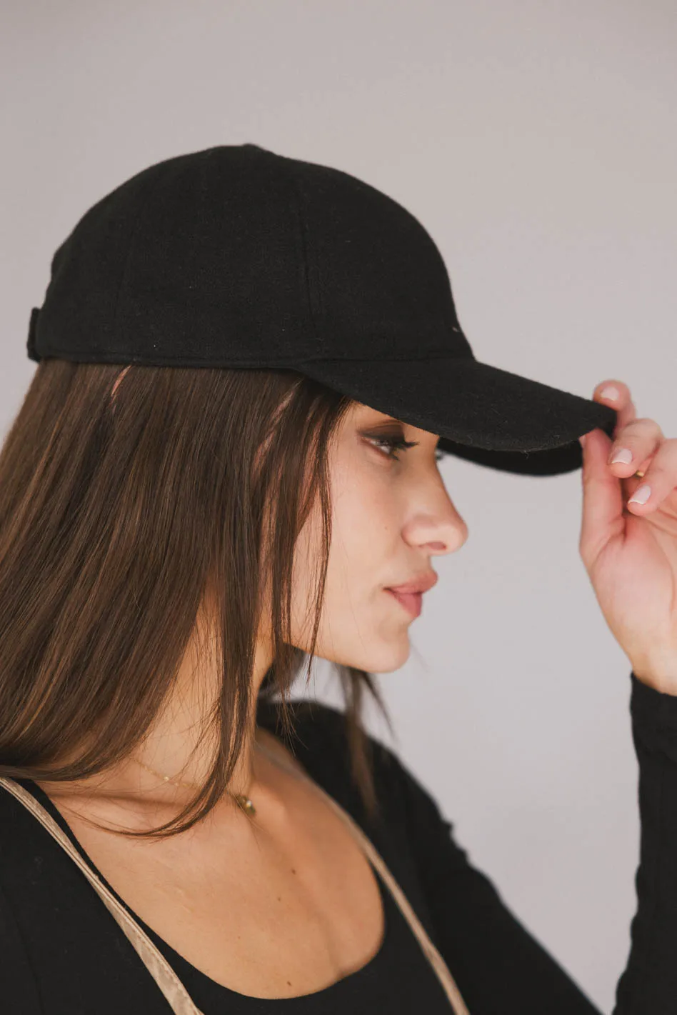 Basic Baseball Cap in Black - FINAL SALE - Image 2