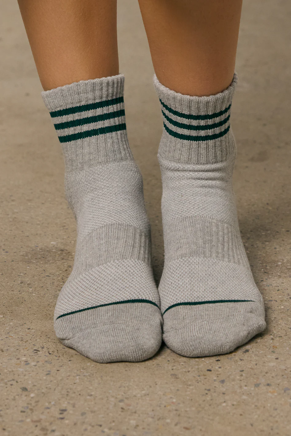Basic Stripe Crew Sock in Grey - Image 3