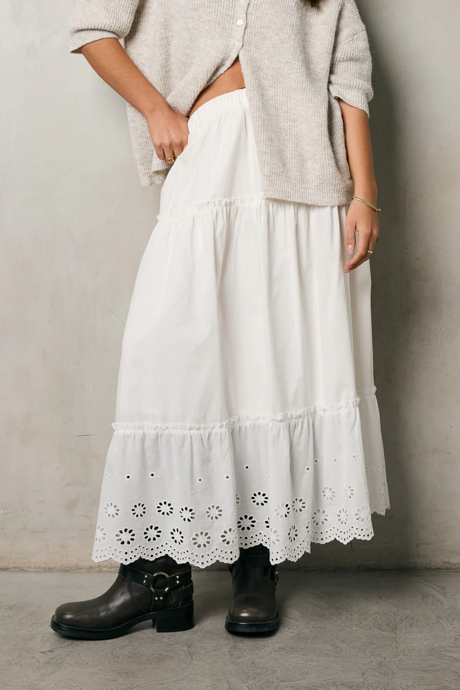 Bay Side Tiered Midi Skirt - FINAL SALE