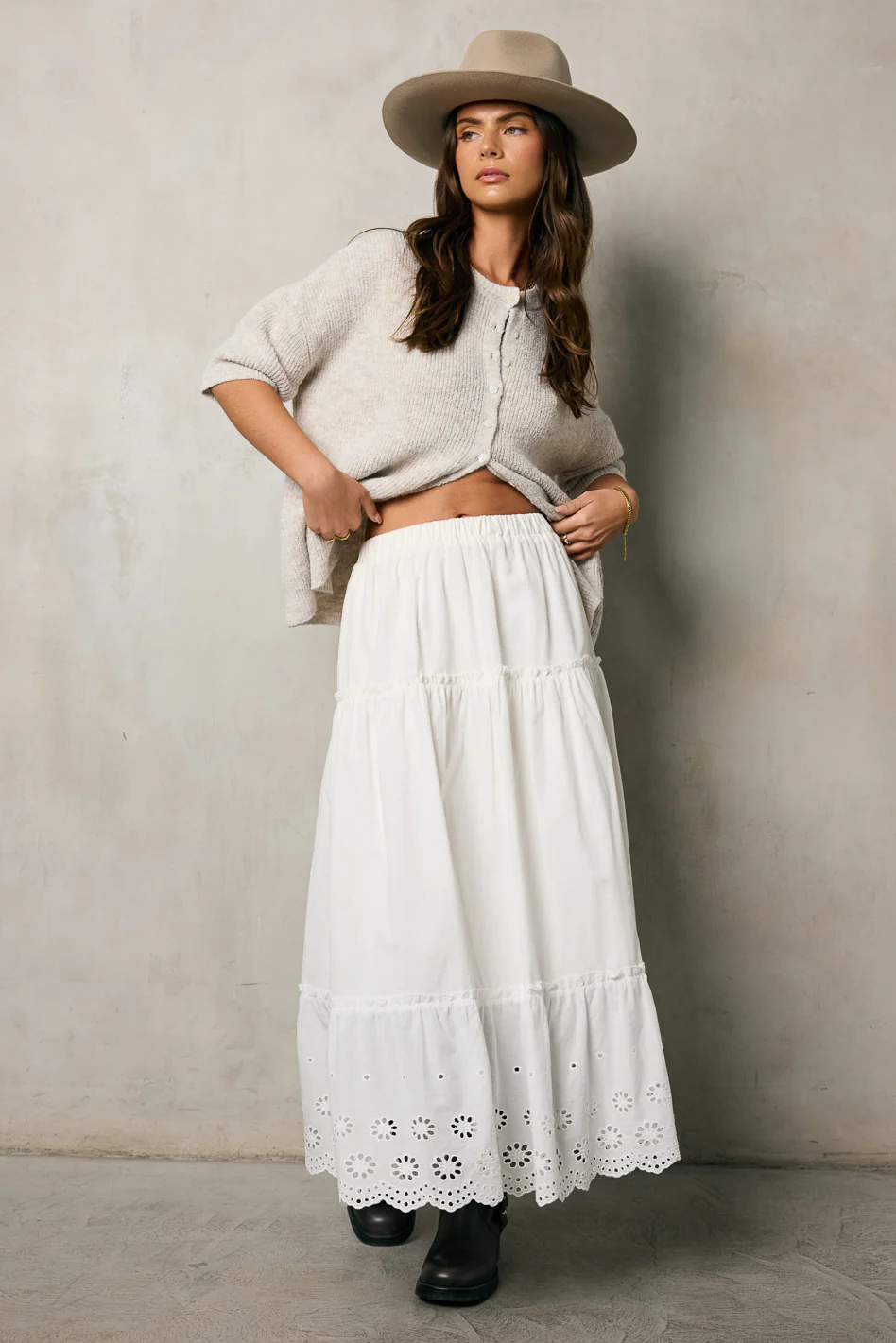 Bay Side Tiered Midi Skirt - FINAL SALE - Image 3