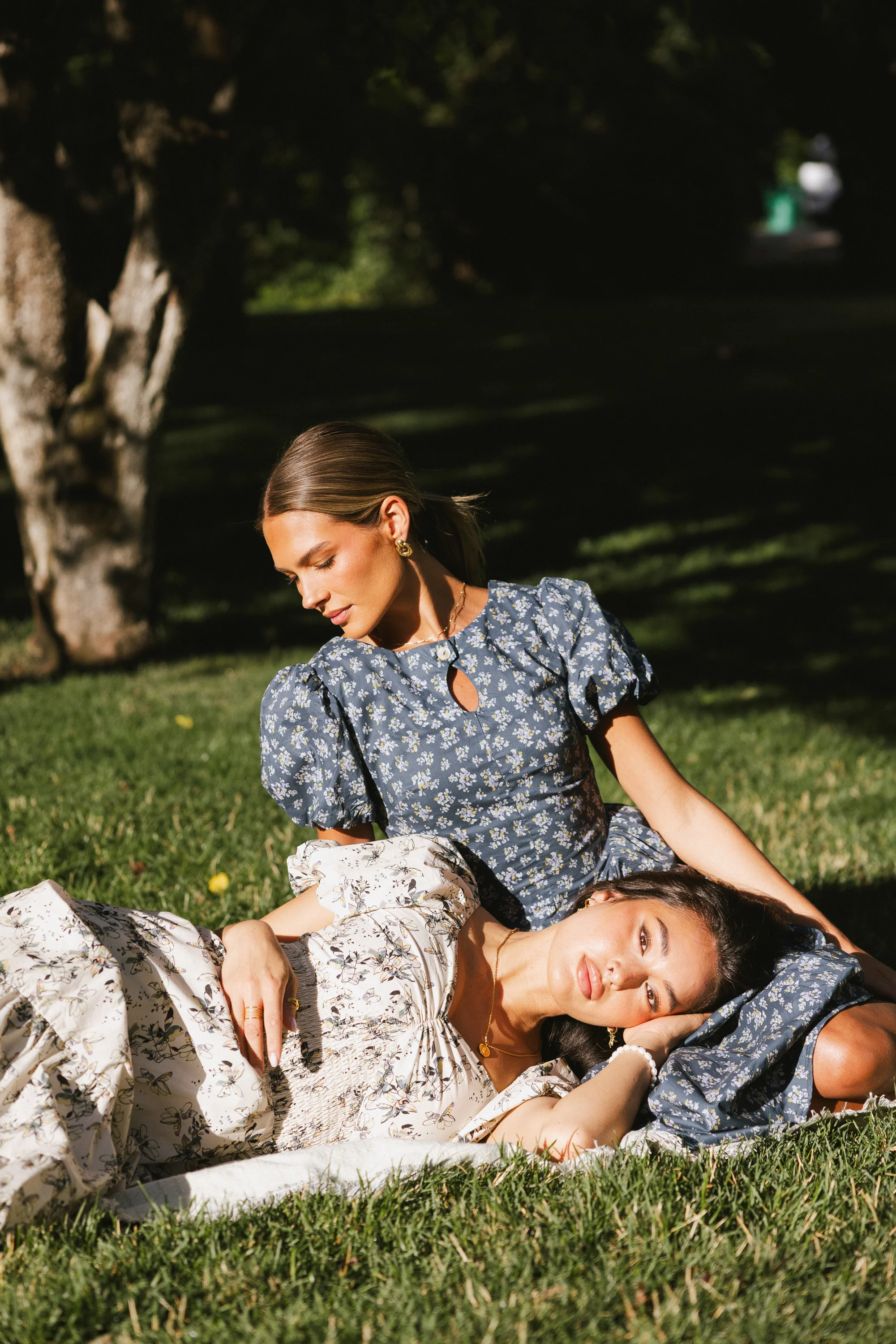 Baylor Floral Maxi Dress in Blue- FINAL SALE - Image 3