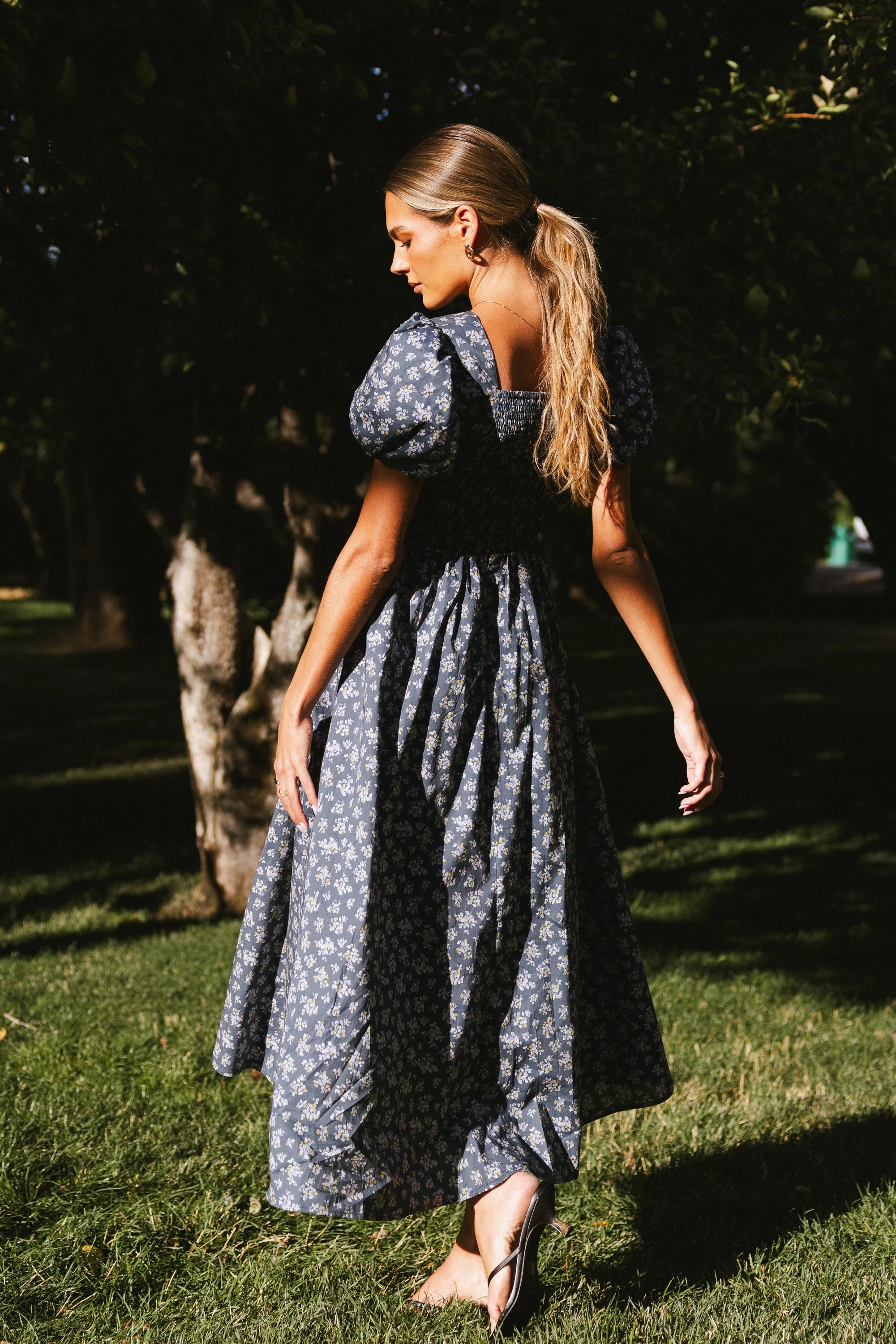 Baylor Floral Maxi Dress in Blue- FINAL SALE - Image 7
