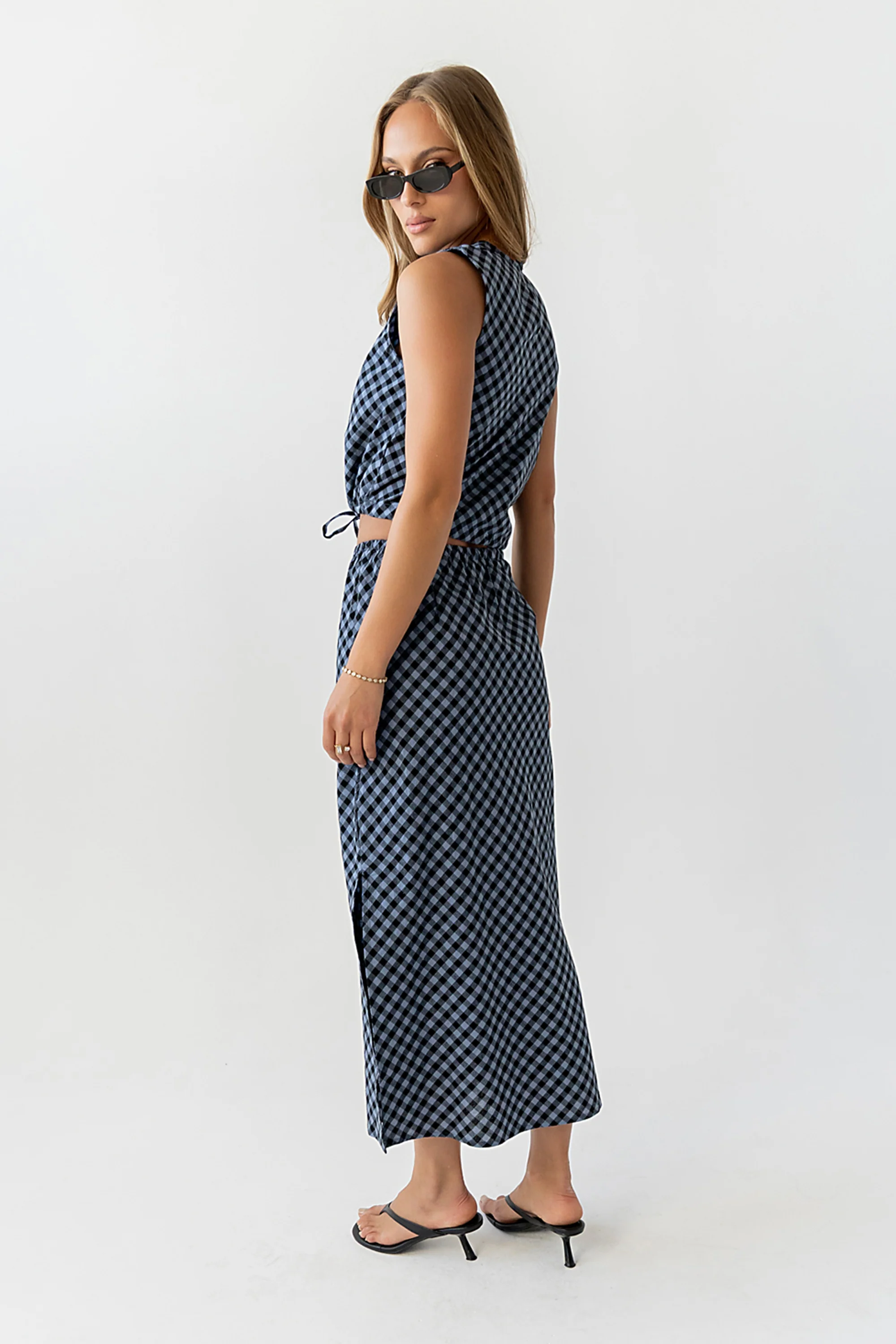 Baylor Plaid Midi Skirt - Image 12