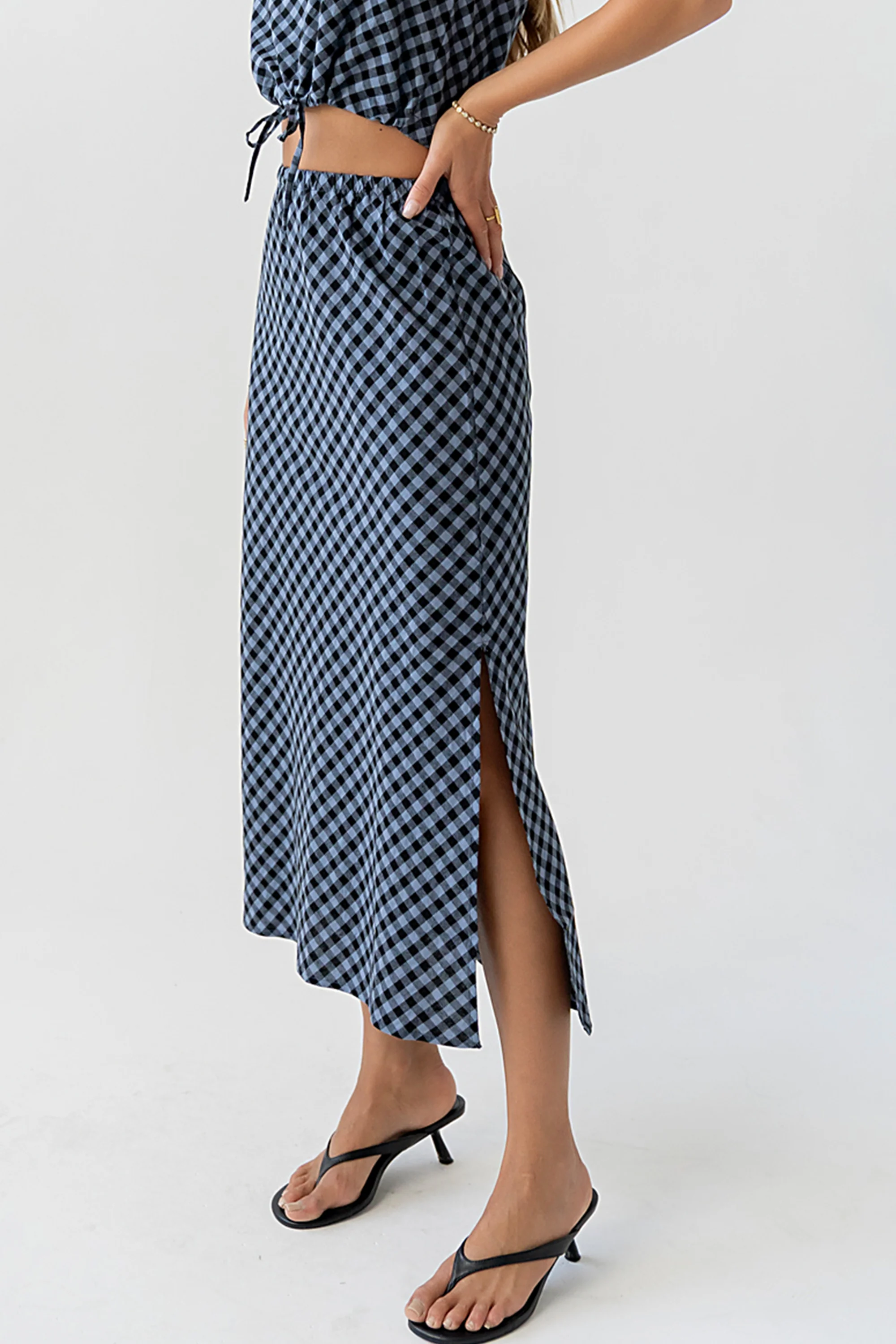 Baylor Plaid Midi Skirt - Image 7