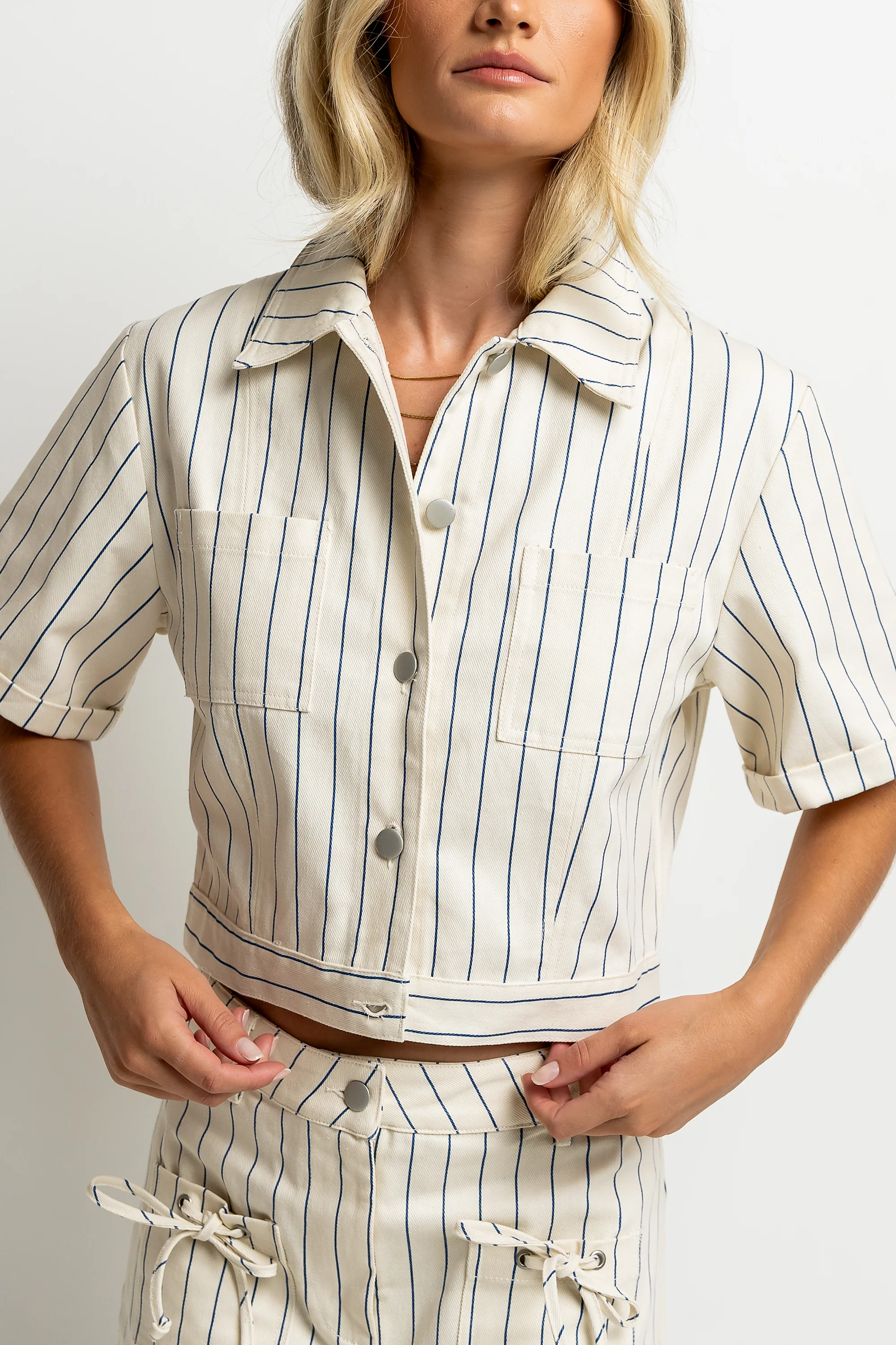 Baylor Striped Button Up - FINAL SALE - Image 4