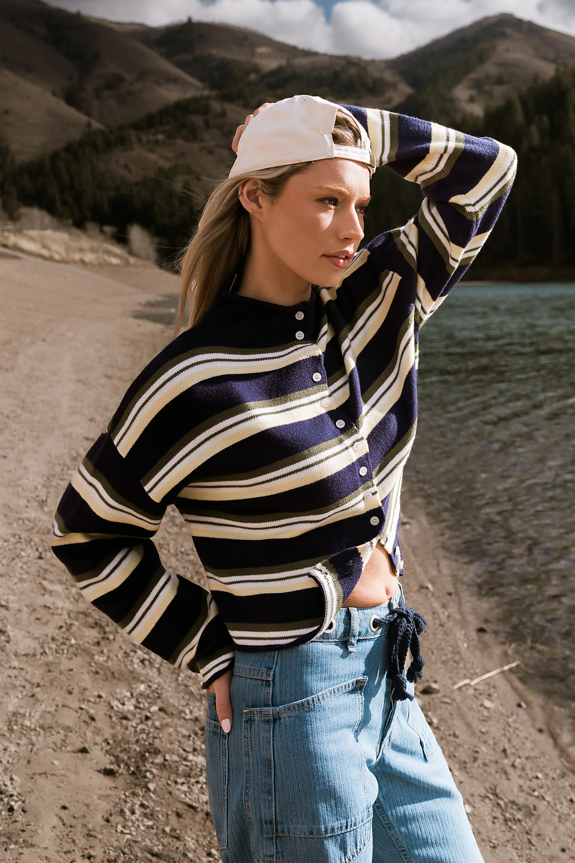 Baylor Striped Cardigan - FINAL SALE - Image 2