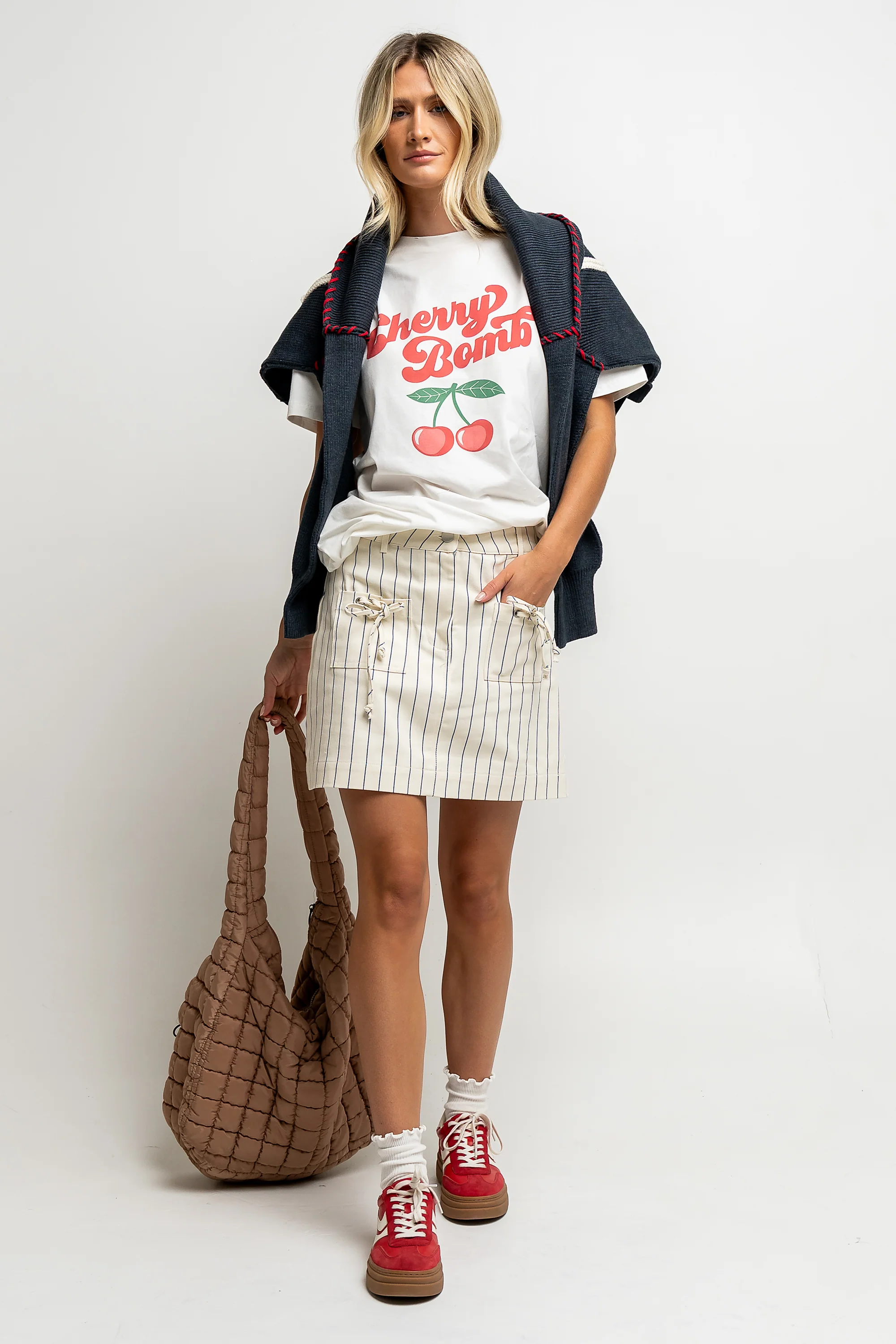 Baylor Striped Mini Skirt - FINAL SALE - Image 5