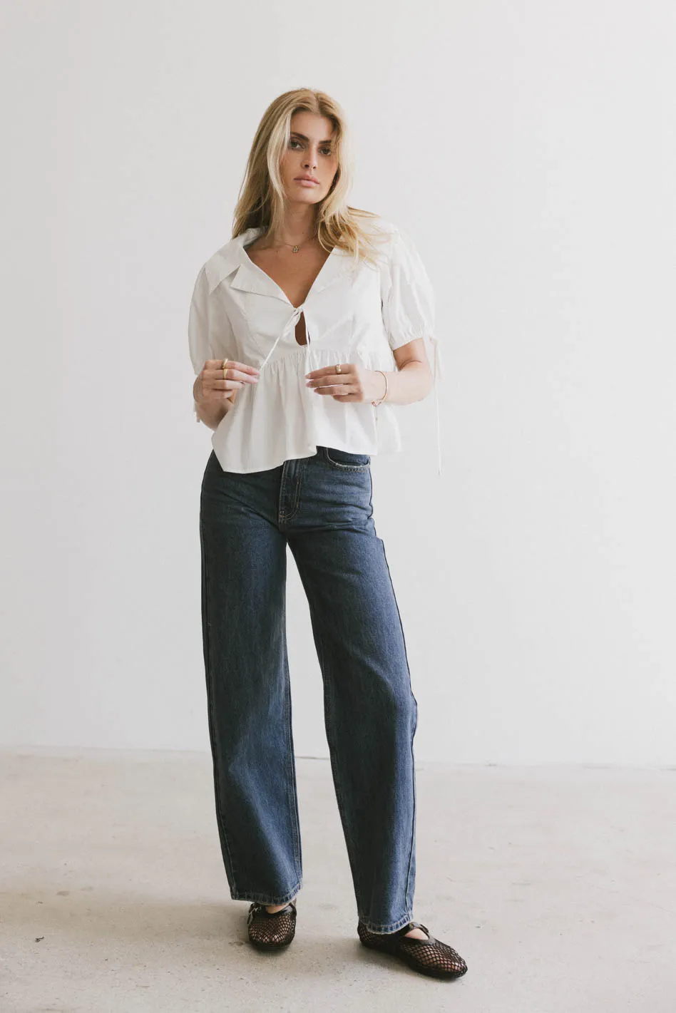 Bea Collared Peplum Blouse - FINAL SALE - Image 4