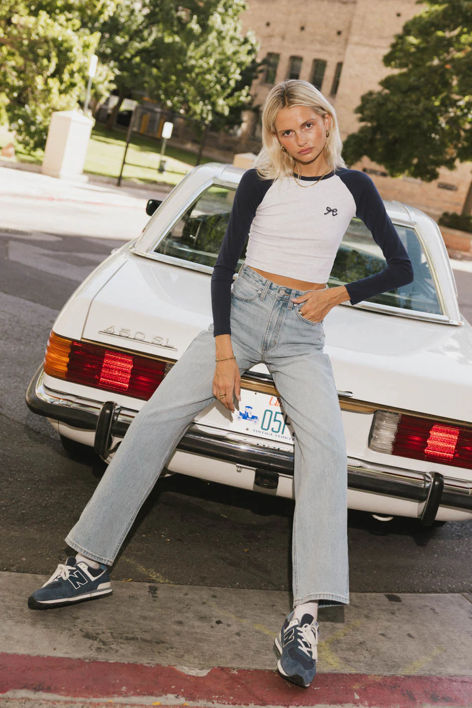 Becca Raglan Tee in Navy - FINAL SALE - Image 3
