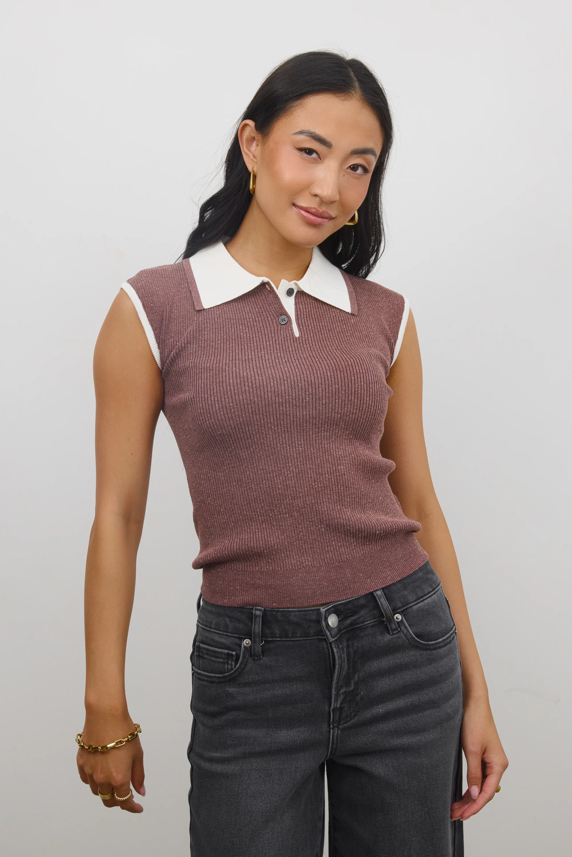Becca Ribbed Top in Plum - FINAL SALE - Image 3