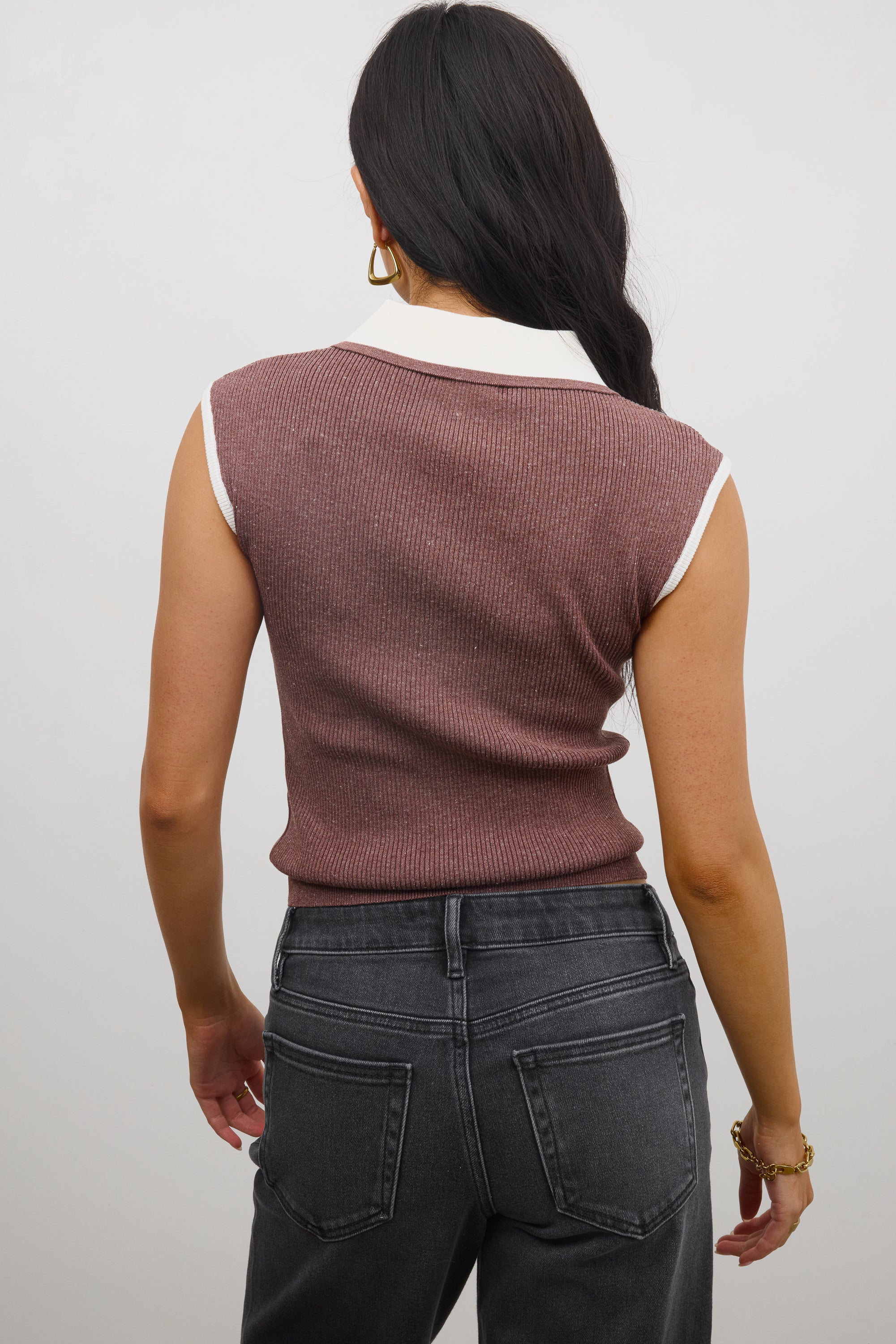 Becca Ribbed Top in Plum - FINAL SALE - Image 4