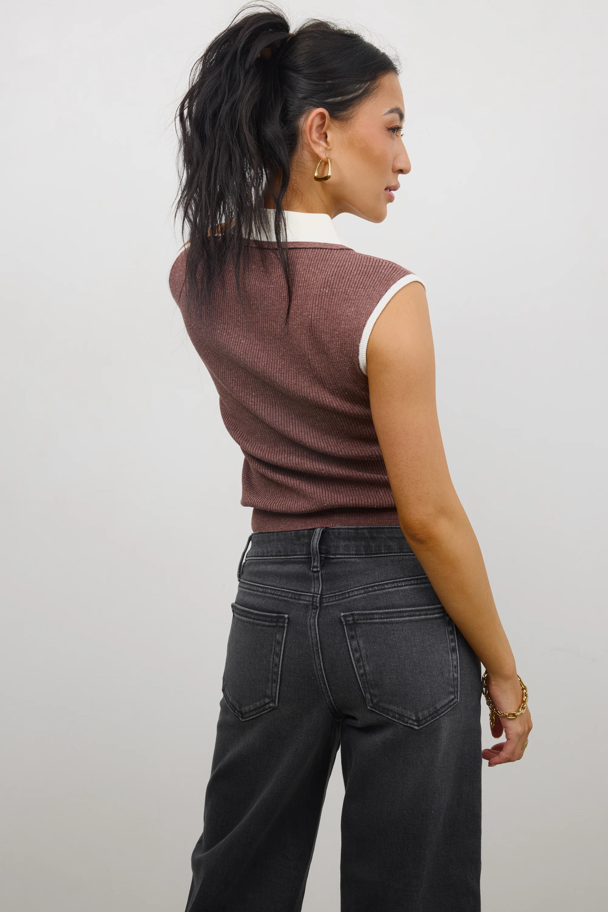 Becca Ribbed Top in Plum - FINAL SALE - Image 7