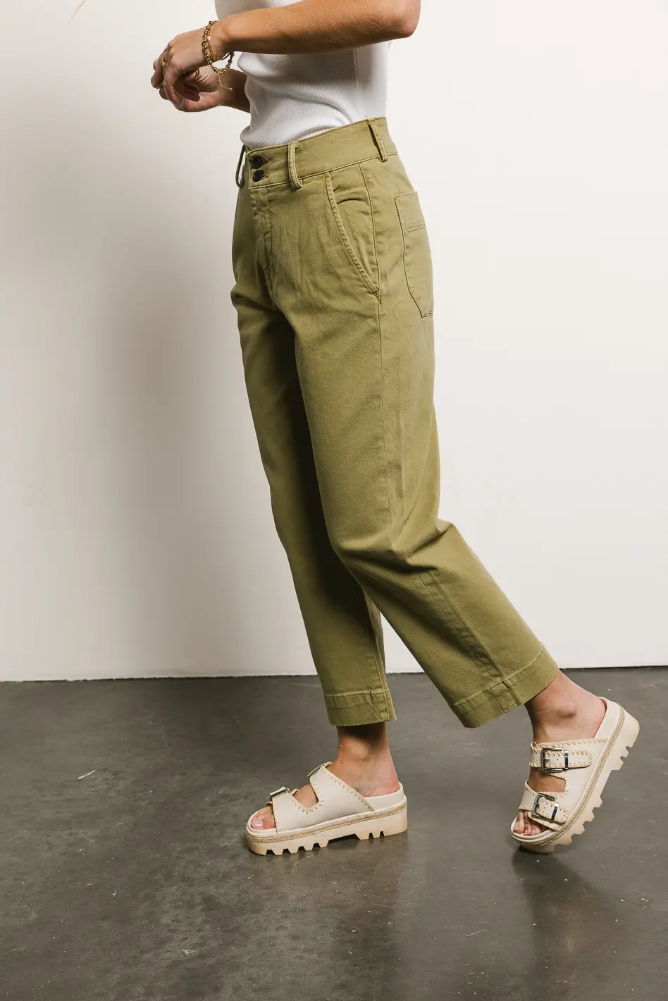 Bella Straight Leg Jeans in Moss - FINAL SALE - Image 4