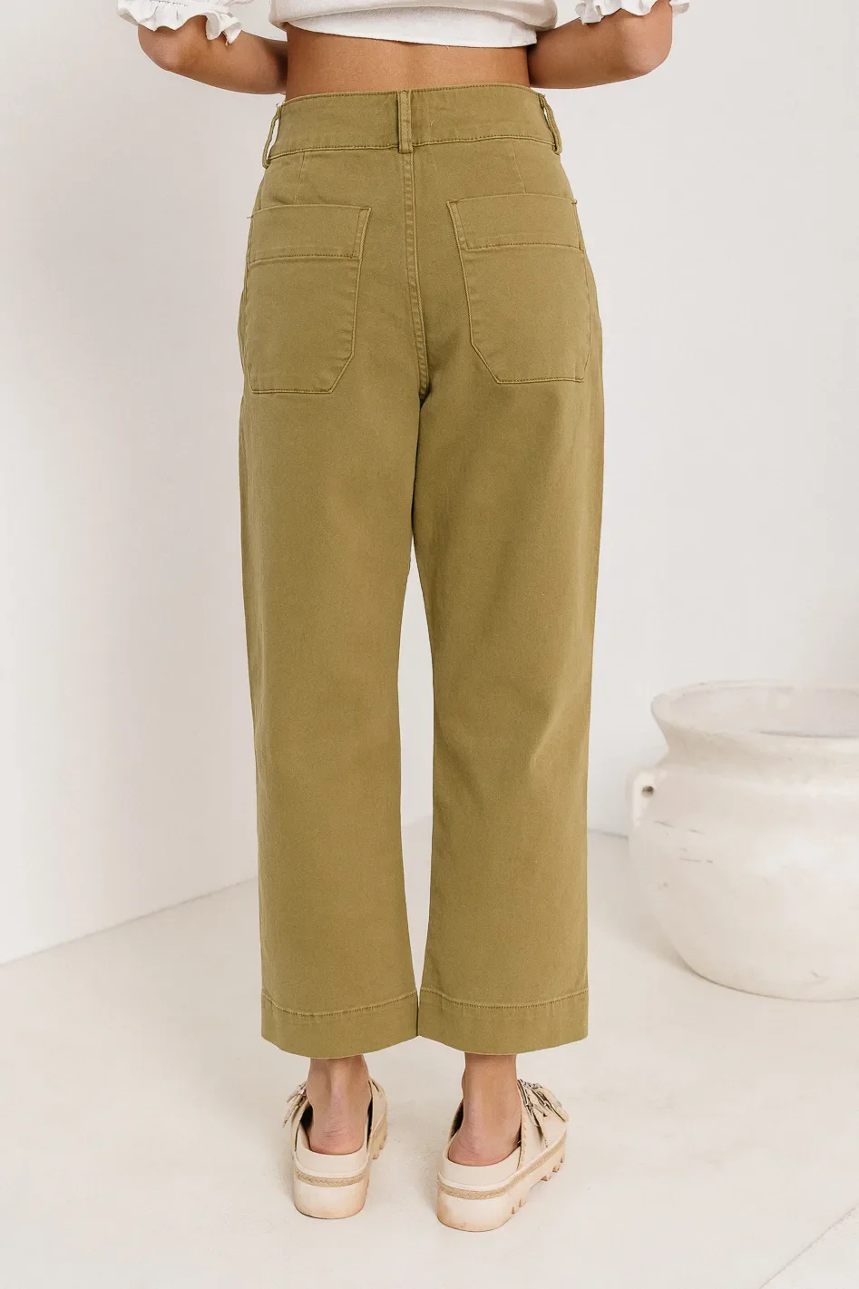 Bella Straight Leg Jeans in Moss - FINAL SALE - Image 5
