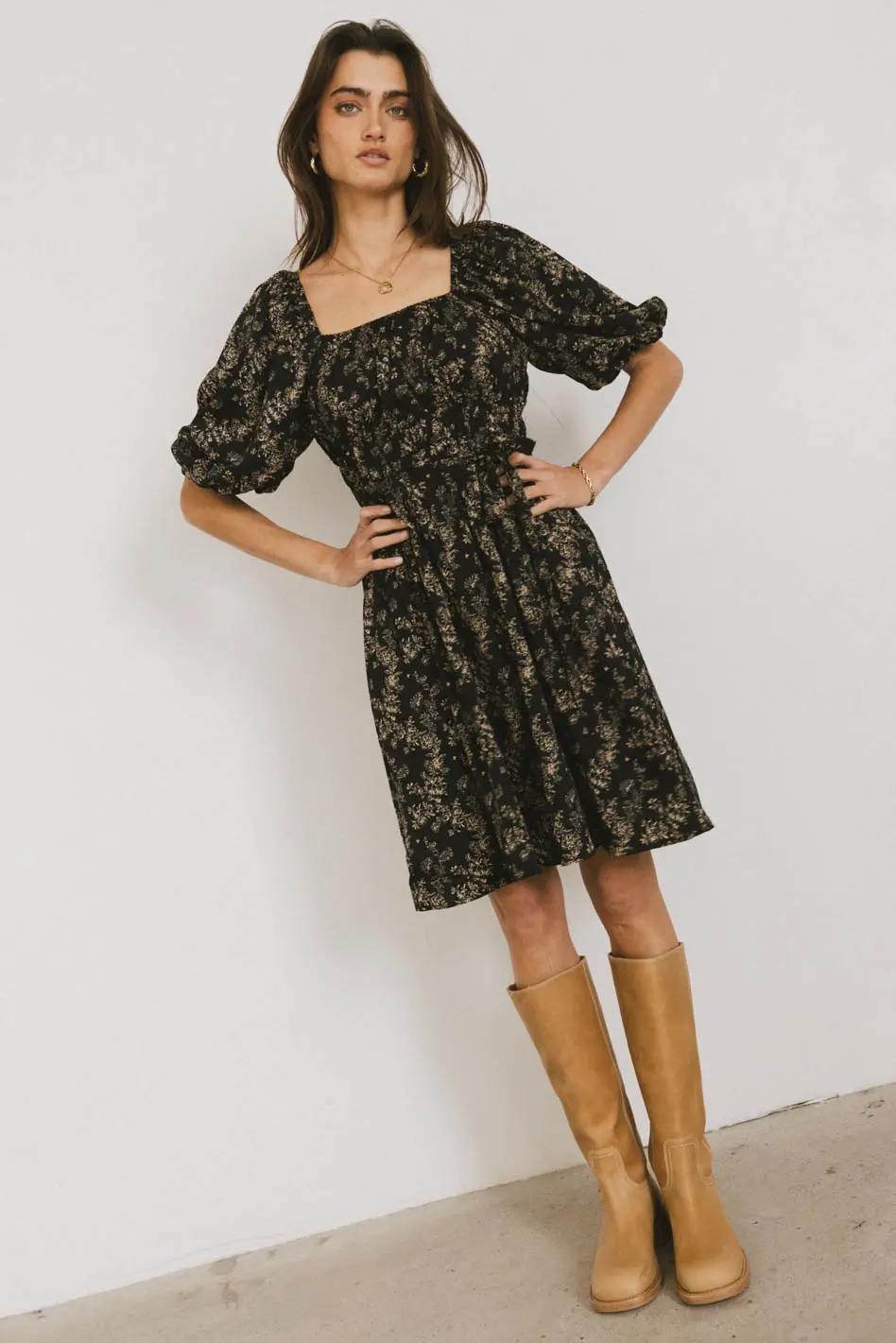 Bellamy Mini Dress in Black - FINAL SALE - Image 4